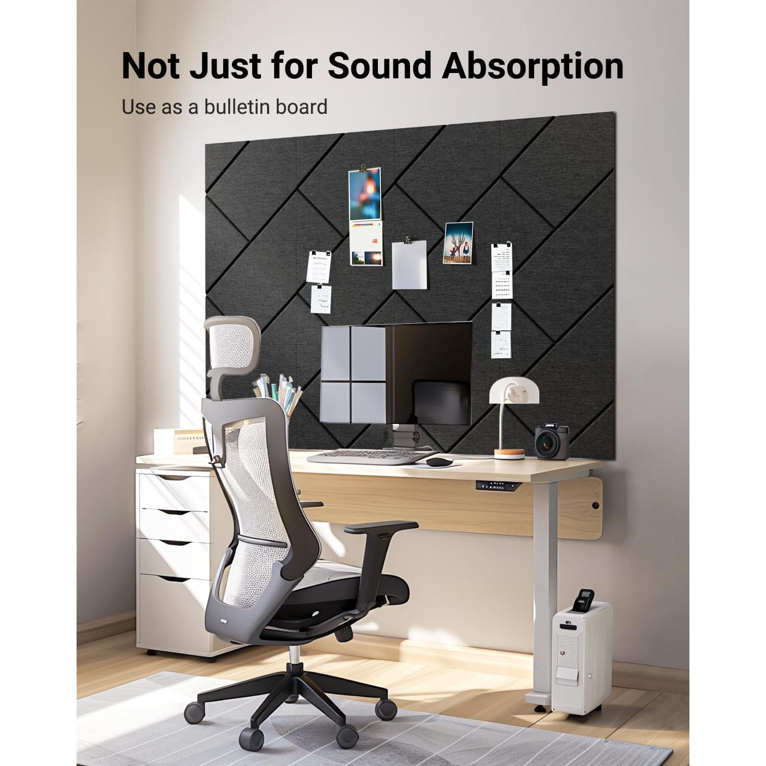 Paquete de 12 Paneles Acústicos Aislantes Topnaca 30.48x30.48cm