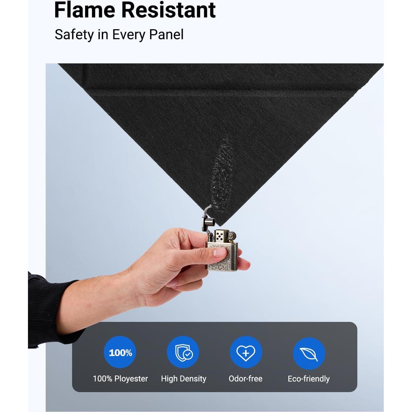 Paquete de 12 Paneles Acústicos Aislantes Topnaca 30.48x30.48cm