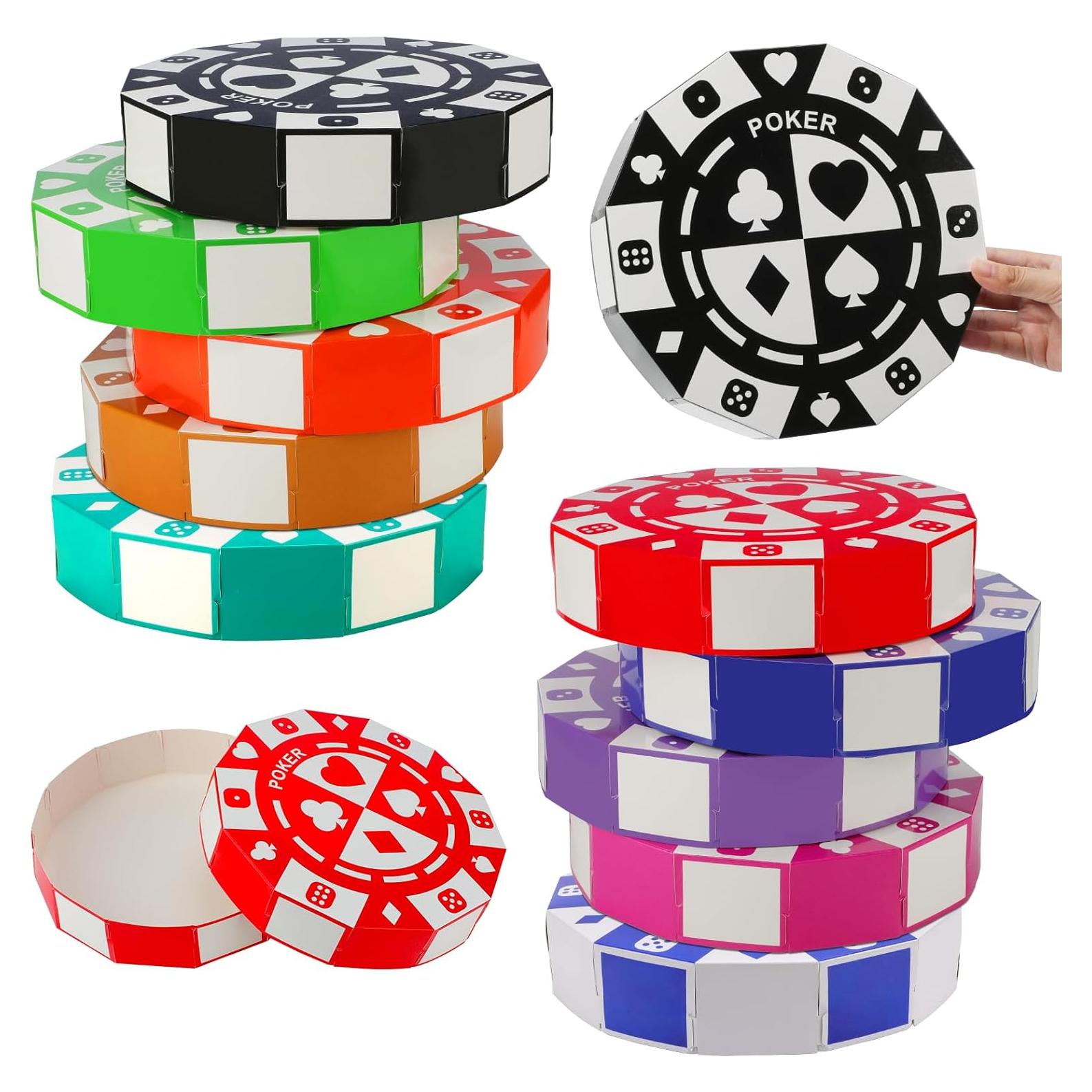 10 Cajas de Decoración de Fichas de Póker SAYAYA 22.86 cm