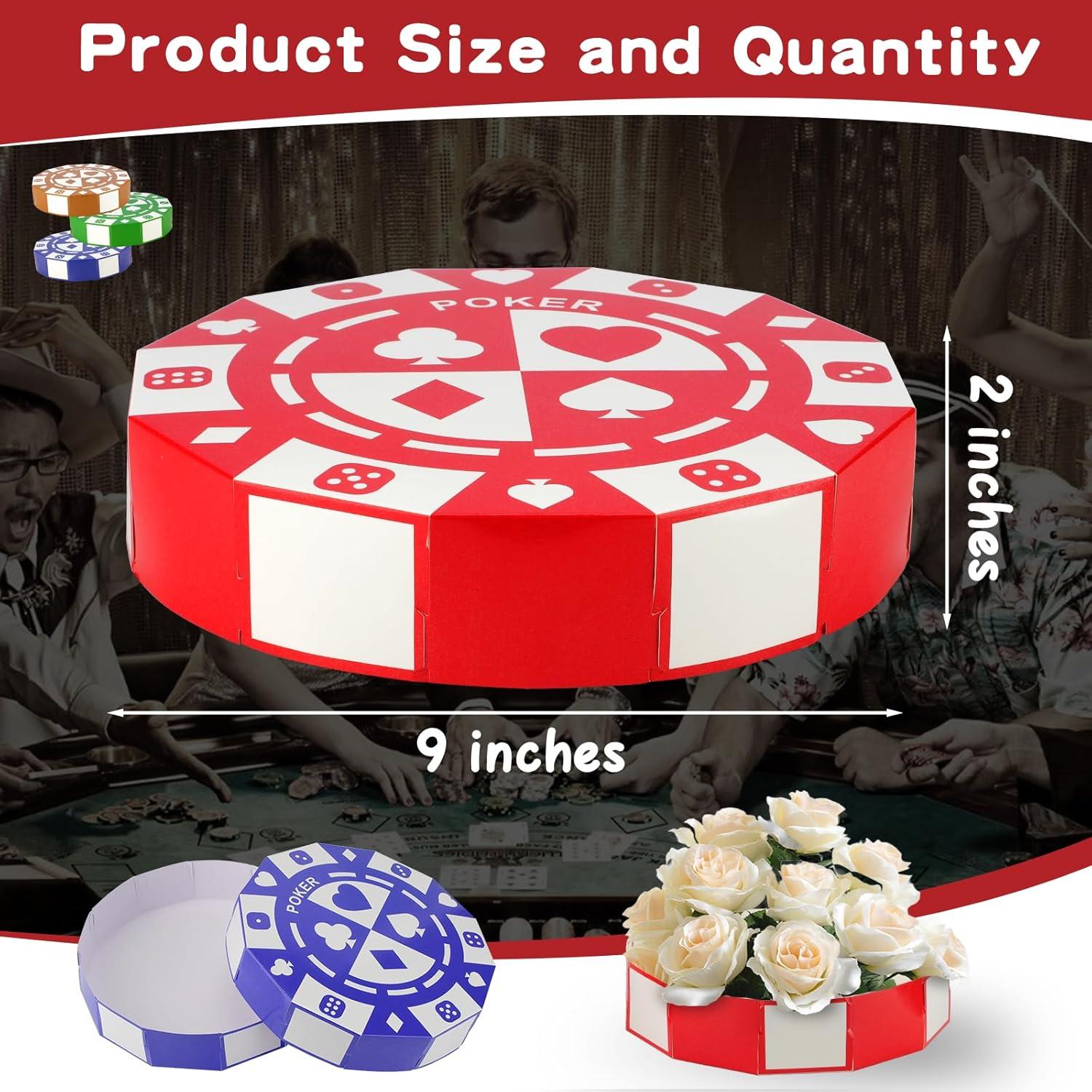 32 PCS Decoración Fiesta Casino SAYAYA Cajas Fichas 22,86 cm