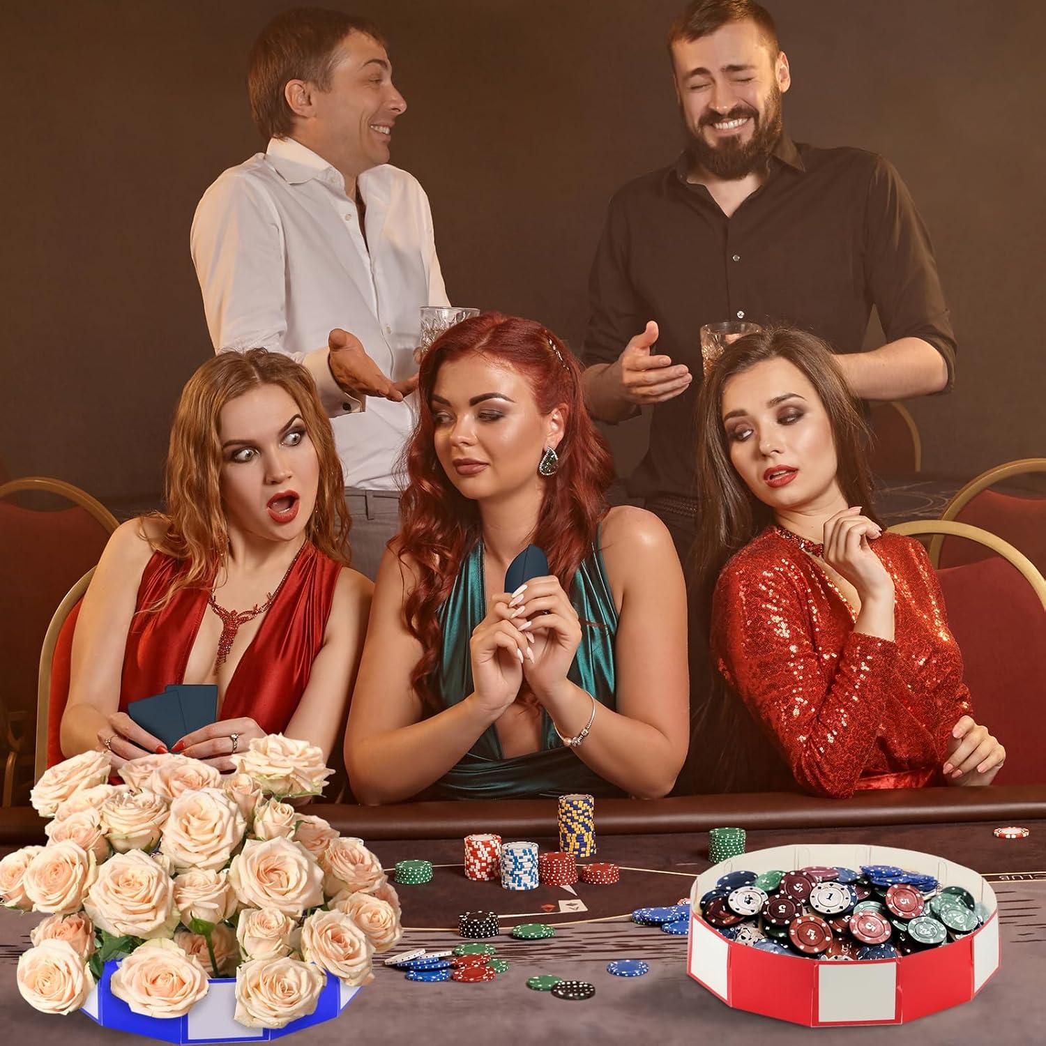 32 PCS Decoración Fiesta Casino SAYAYA Cajas Fichas 22,86 cm