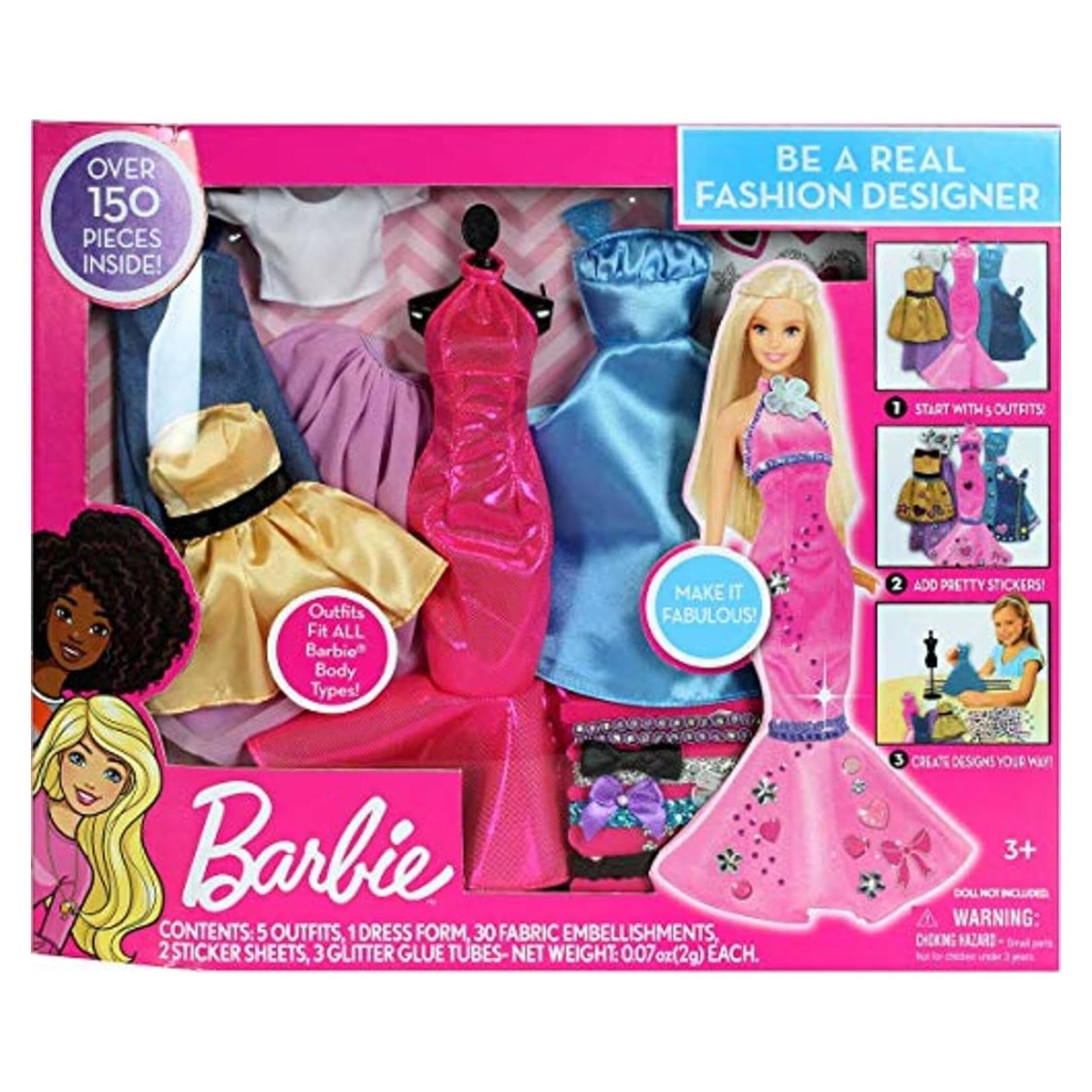 Set de Diseñadora de Moda Barbie Tara Toys con Tela y Stickers