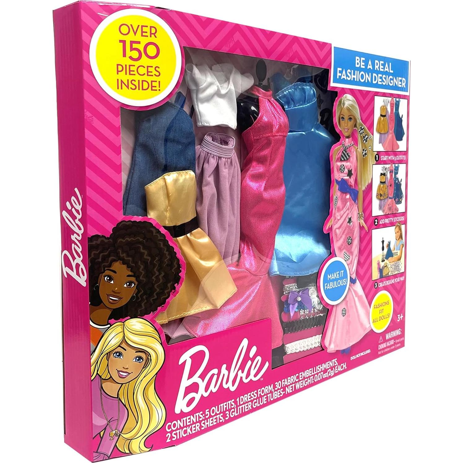 Set de Diseñadora de Moda Barbie Tara Toys con Tela y Stickers