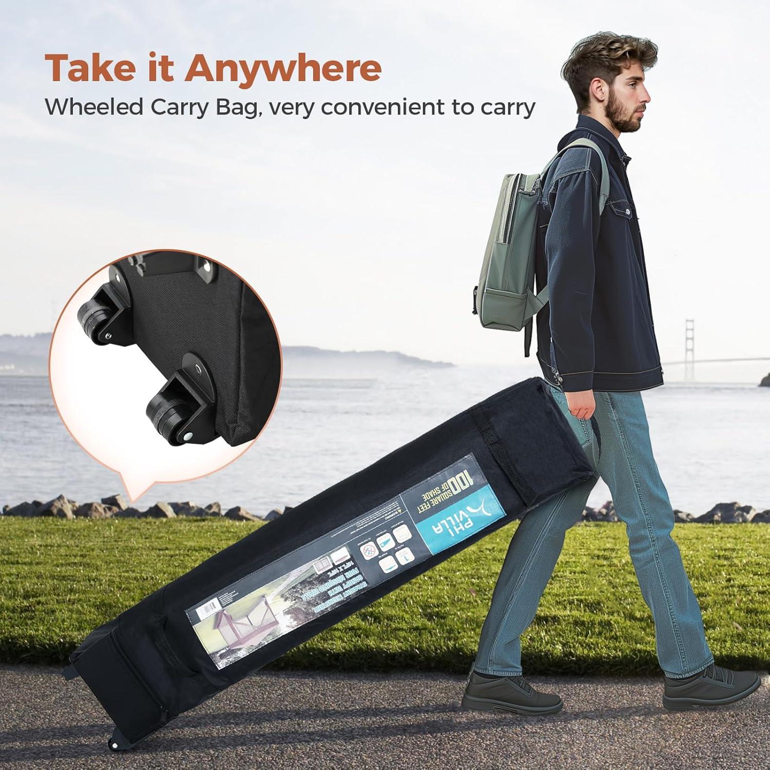 Carpa Pop-Up 3.05x3.05m GREEN PARTY con Mosquitera y Accesorios