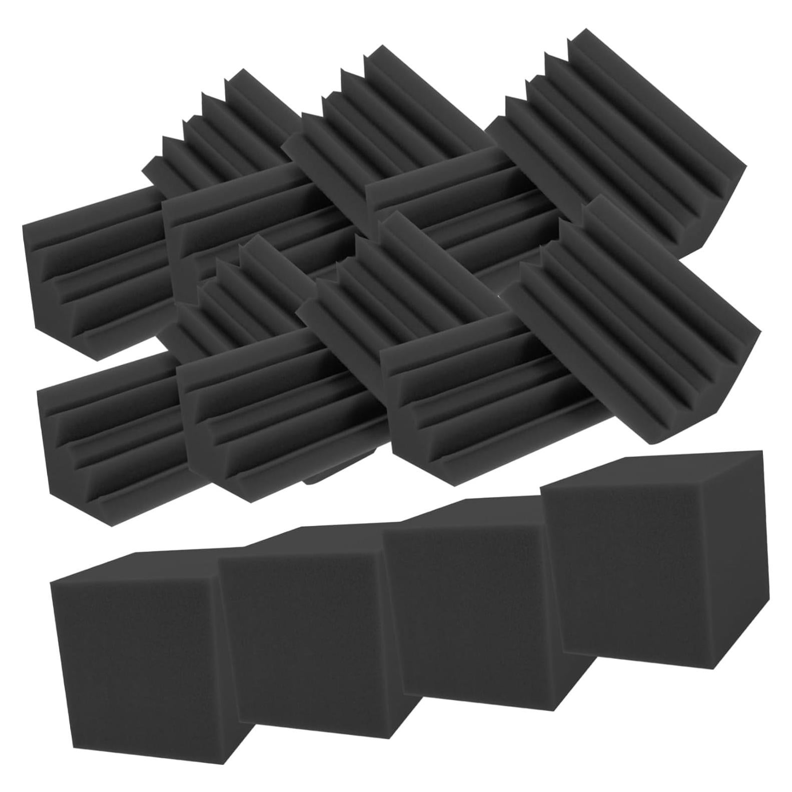 16pcs Low Frequency Acoustic Bass Traps Sound Absorbing Panels for Home Theater Ktv and Recording Studio High Density Sound Dampening for Corner Installation