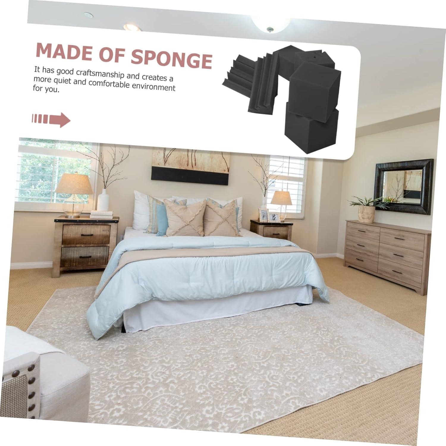 16pcs Low Frequency Acoustic Bass Traps Sound Absorbing Panels for Home Theater Ktv and Recording Studio High Density Sound Dampening for Corner Installation