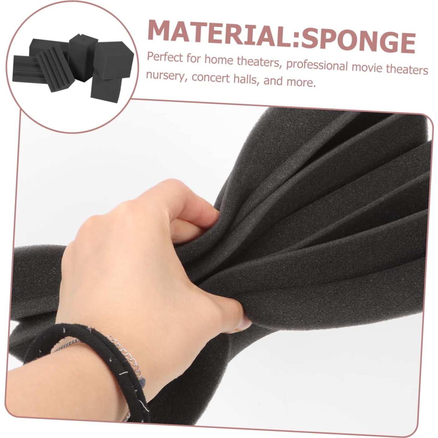 16pcs Low Frequency Acoustic Bass Traps Sound Absorbing Panels for Home Theater Ktv and Recording Studio High Density Sound Dampening for Corner Installation