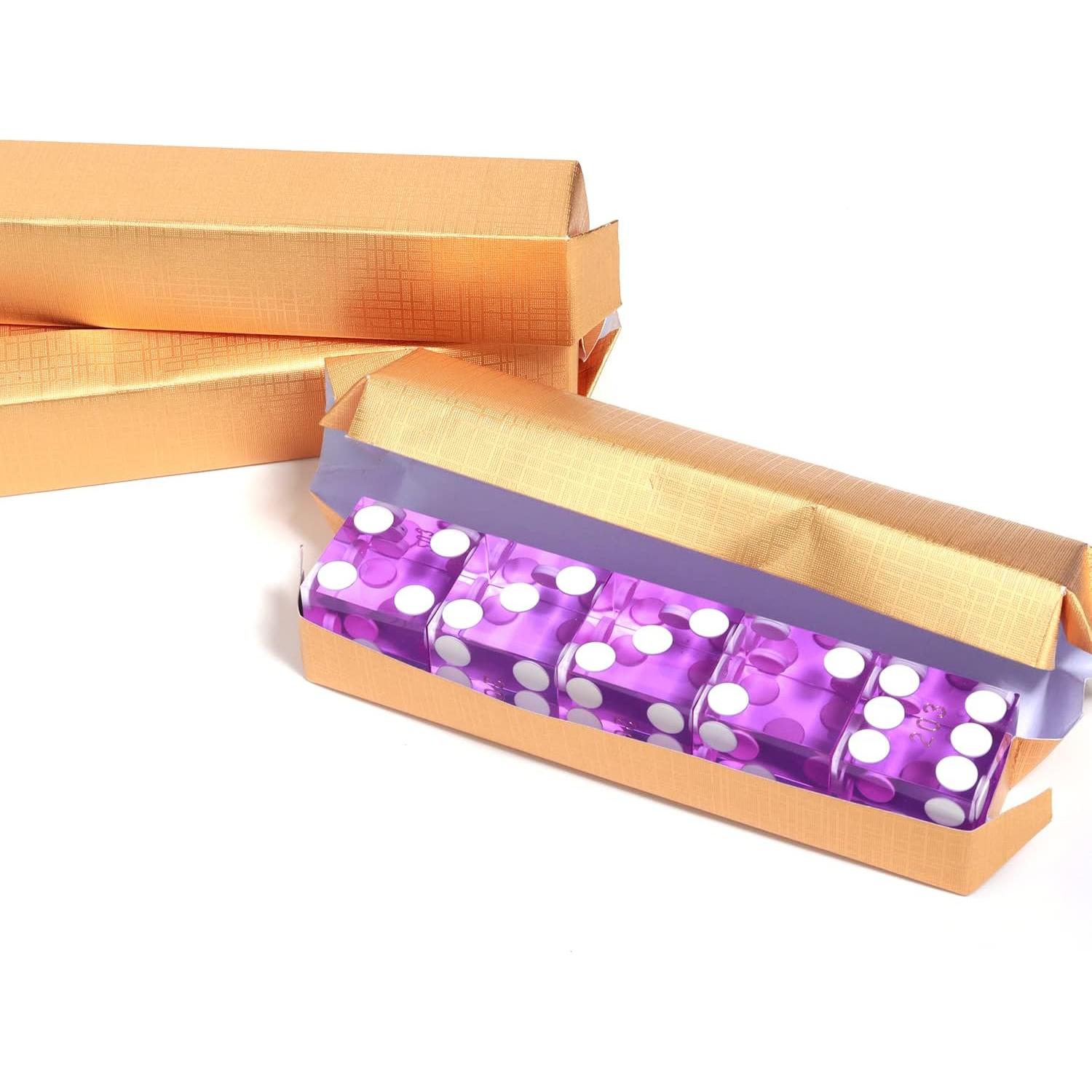 Dados de Casino GSE Morados 19mm Set de 5 Alta Precisión