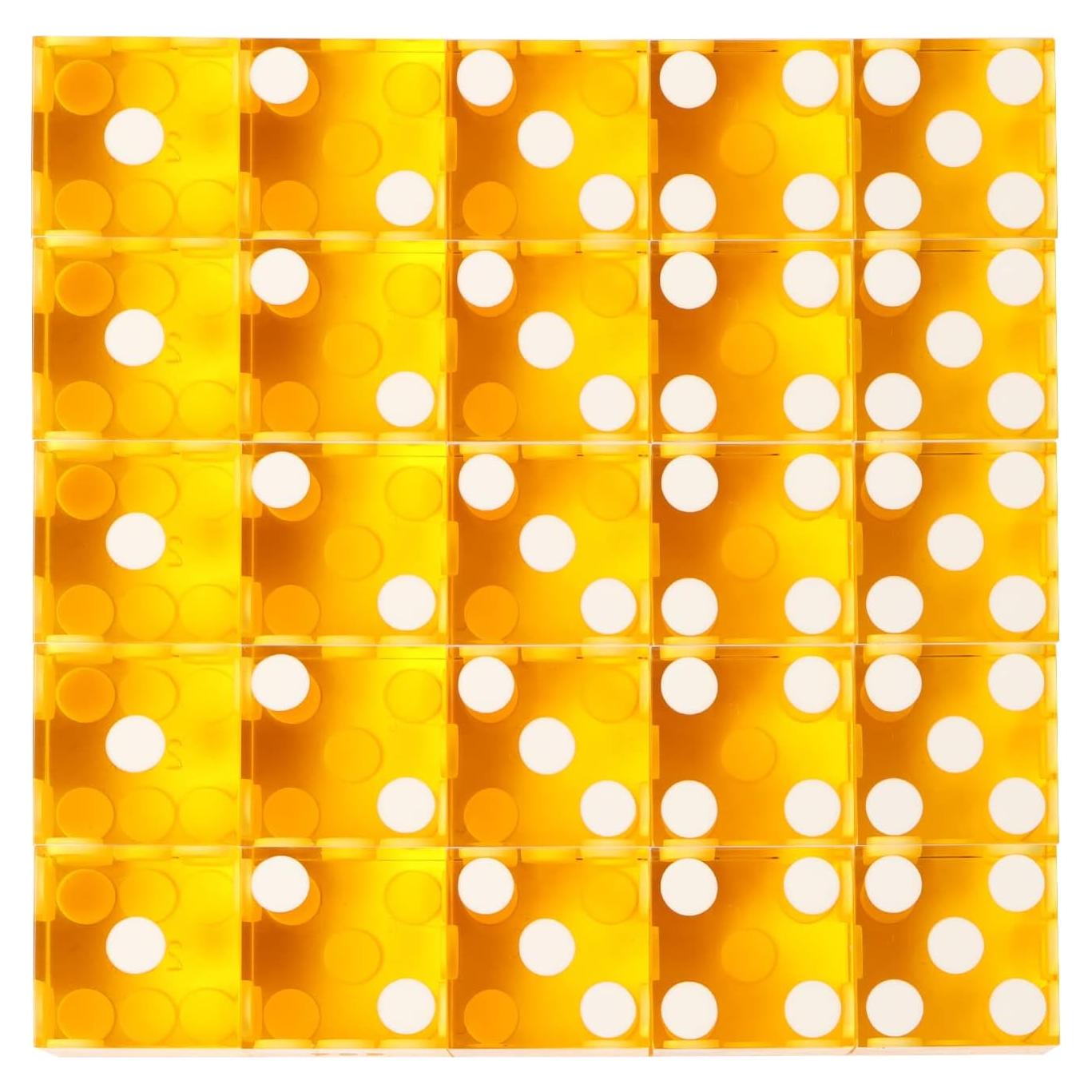 Dados de Casino GSE Amarillo 25 Piezas 19 mm Alta Precisión