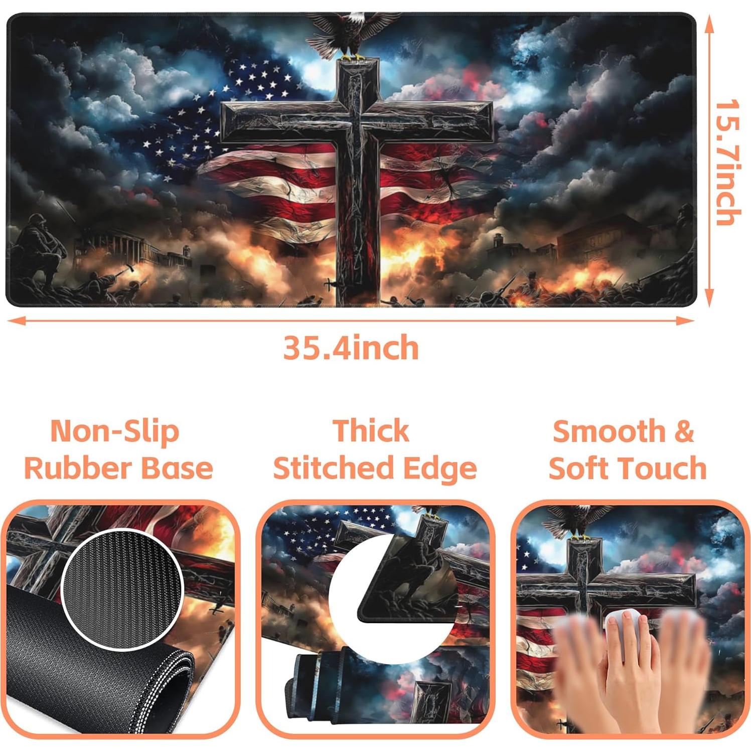 Alfombrilla de Ratón Grande NIYLYNSYN 90x40 cm Antideslizante