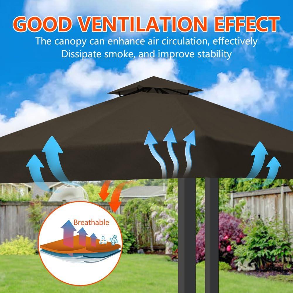 Toldo de Reemplazo LUVCMFT 10x10 Cuadrado Impermeable UV