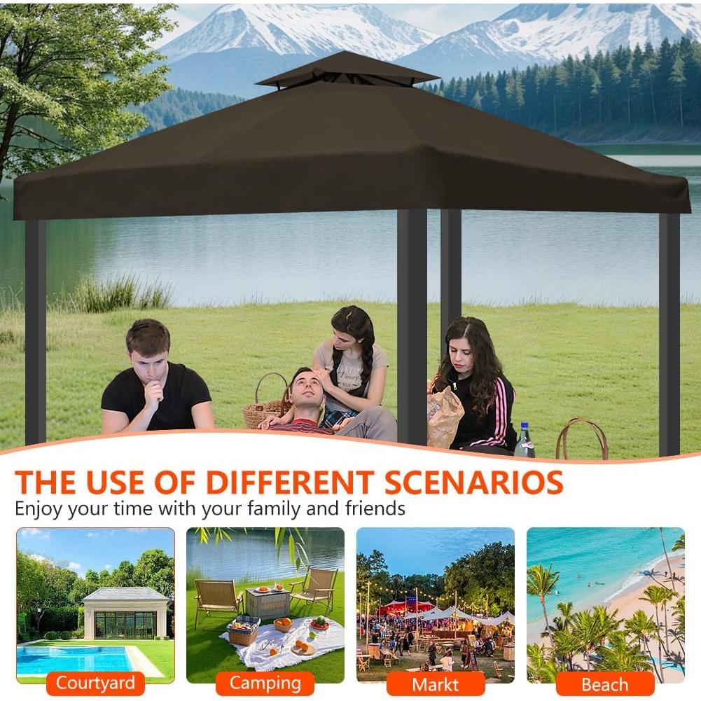 Toldo de Reemplazo LUVCMFT 10x10 Cuadrado Impermeable UV