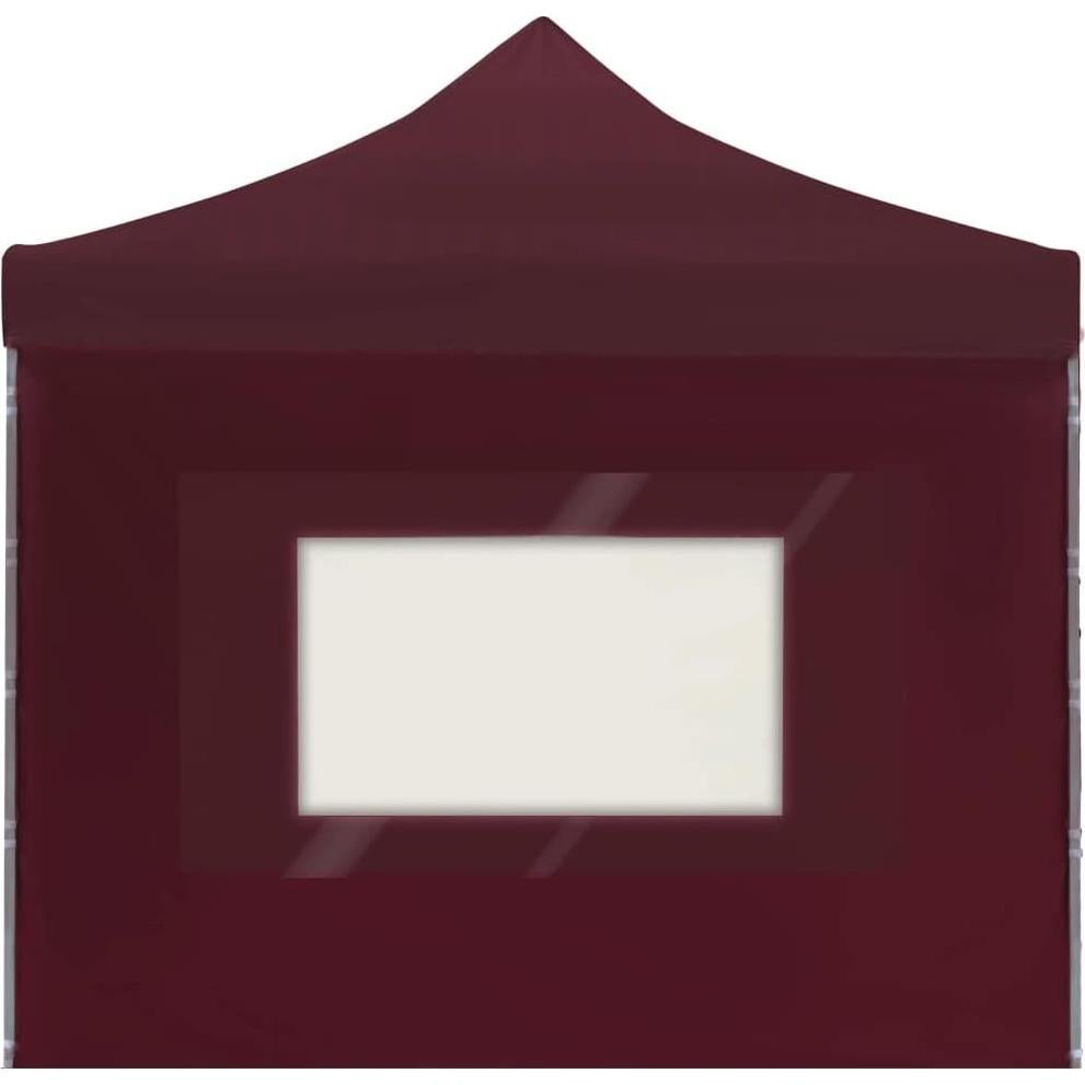Carpa de Fiesta Plegable ANYCHOLE 5.8x3m Rojo Vino con Ventanas