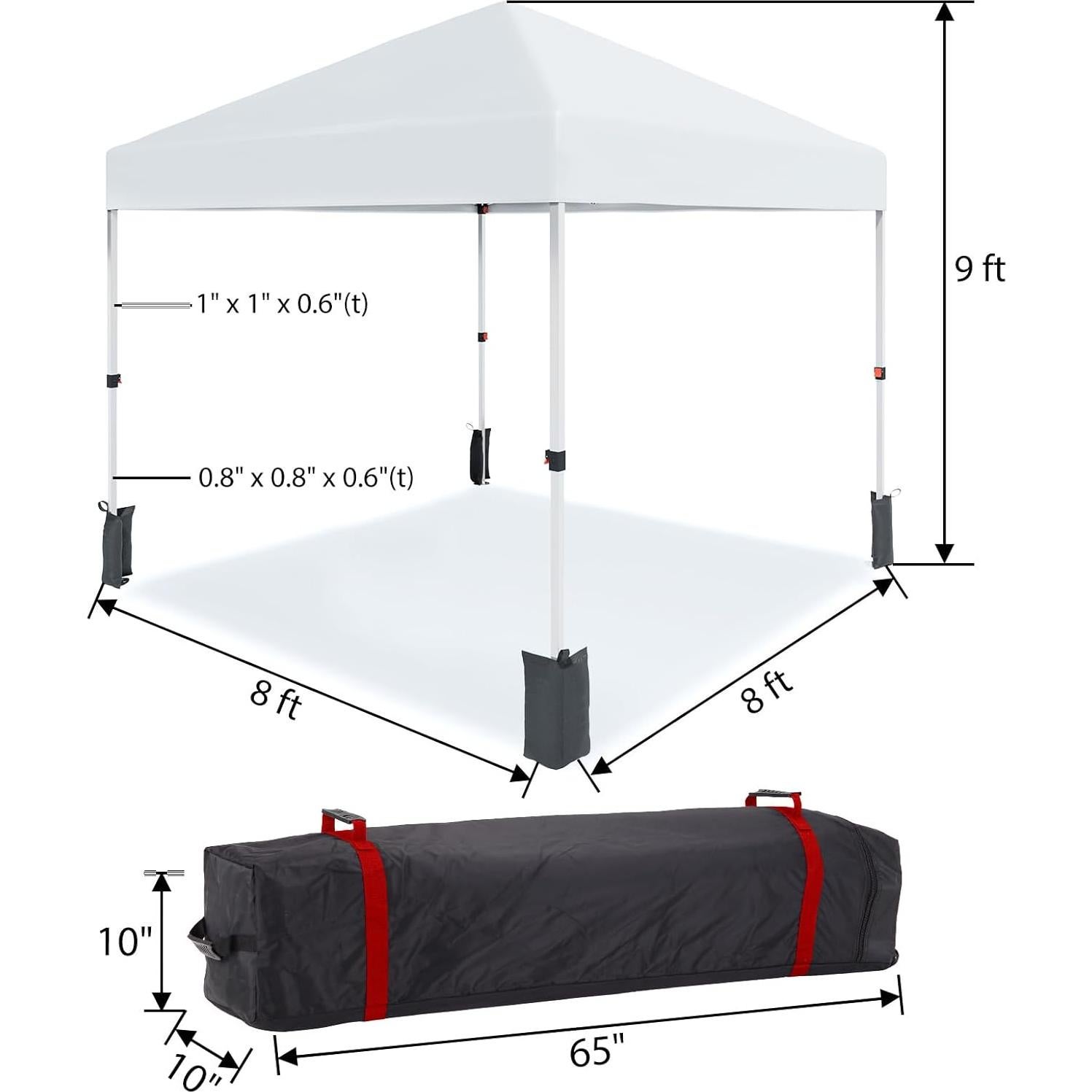 Carpa Plegable 3x3m ChicCoutured Blanca, Resistente al Agua