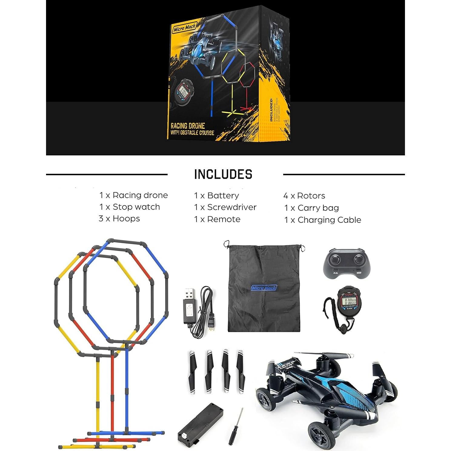 Dron RC Galvanox de Carreras con Curso de Obstáculos