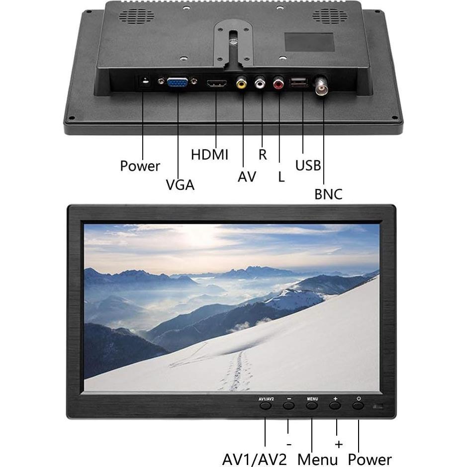 Monitor Portátil Hikity 10.1" HDMI 1024x600 con Altavoces