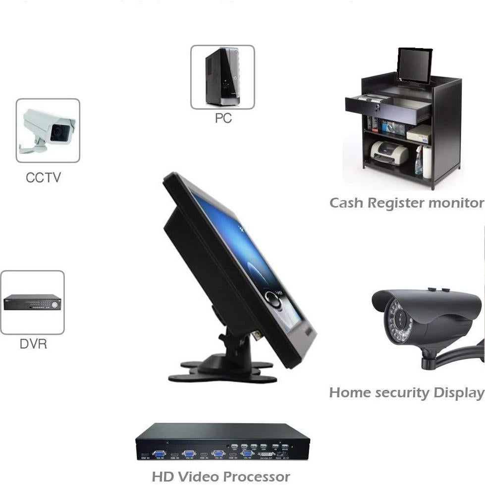 Monitor Portátil Hikity 10.1" HDMI 1024x600 con Altavoces