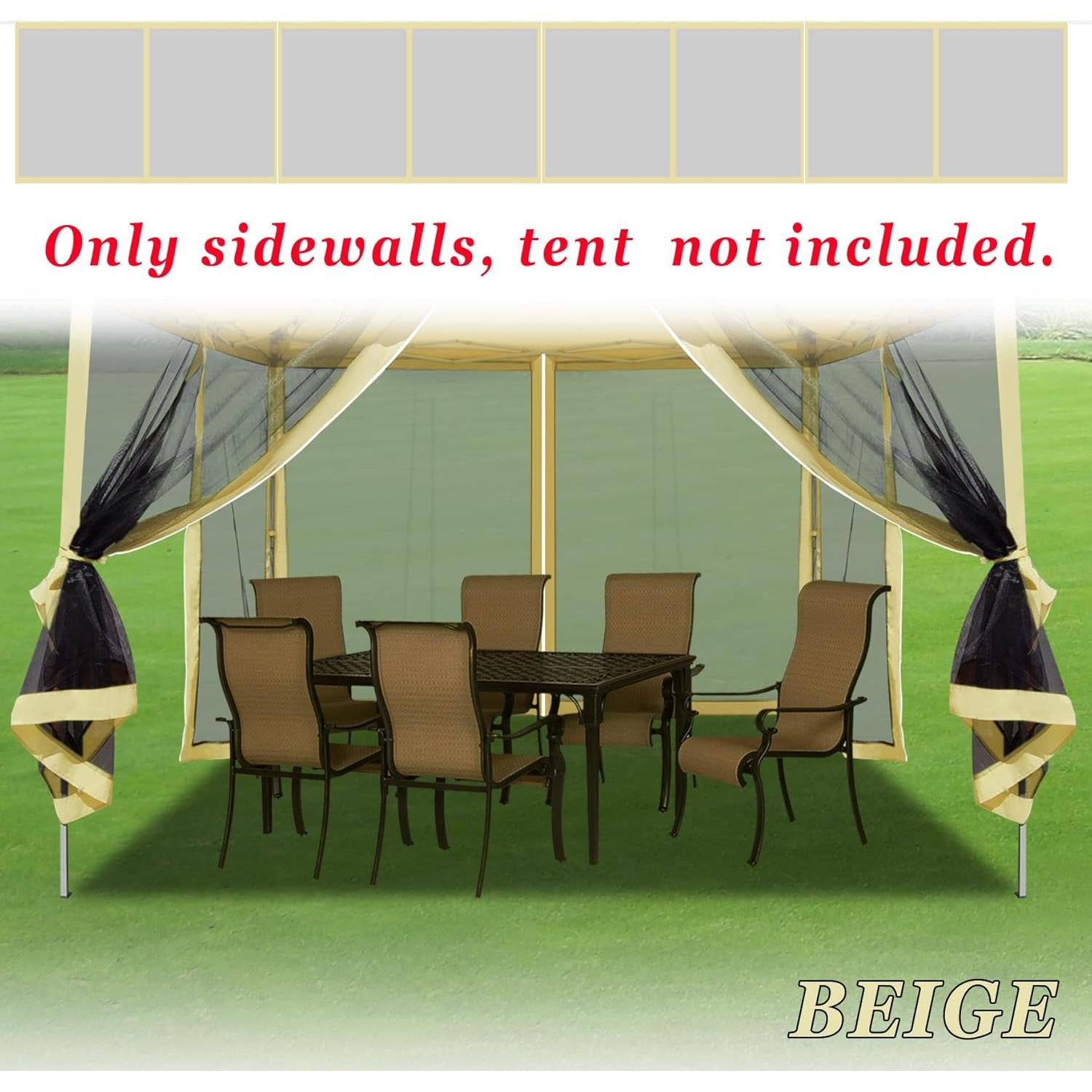 Pared Lateral de Malla Strong Camel 2.44m x 2.44m Beige