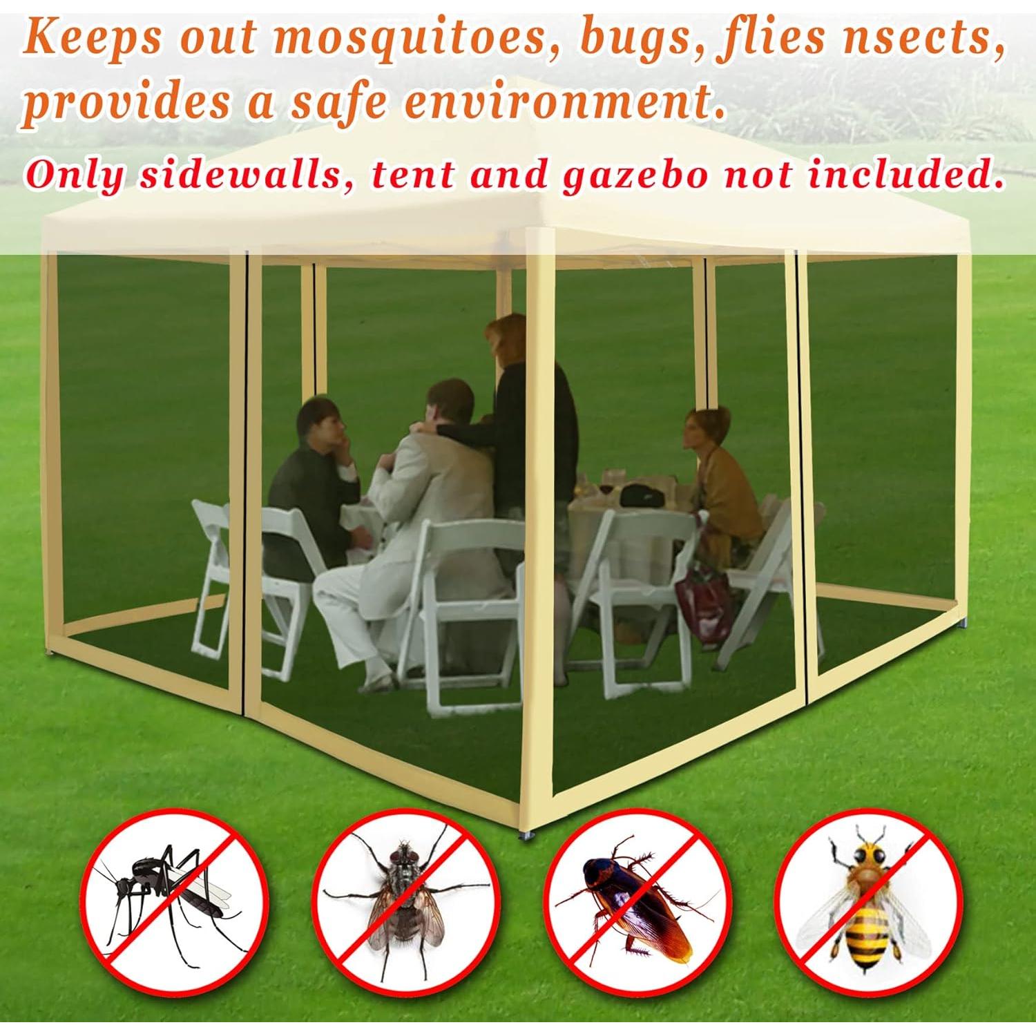 Pared Lateral de Malla Strong Camel 2.44m x 2.44m Beige