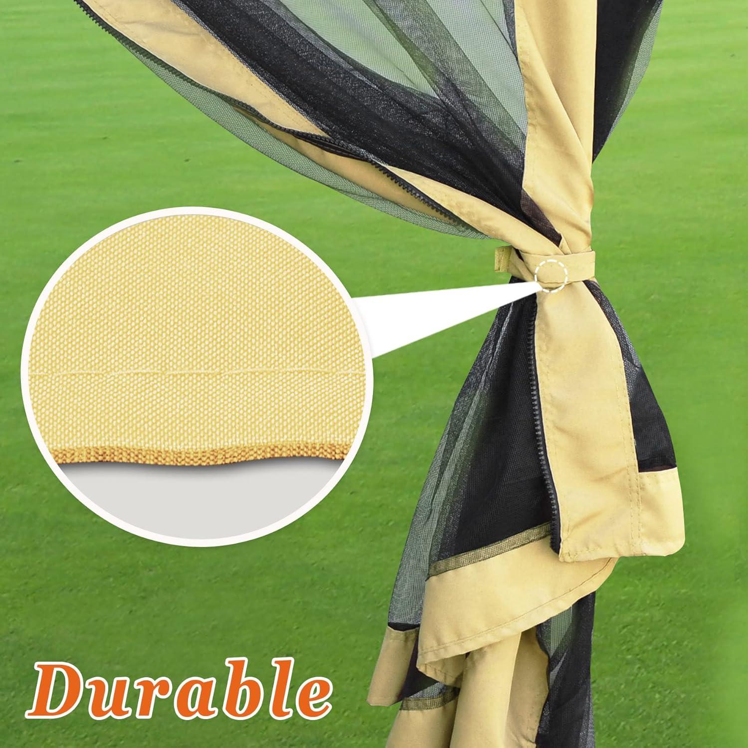 Pared Lateral de Malla Strong Camel 2.44m x 2.44m Beige