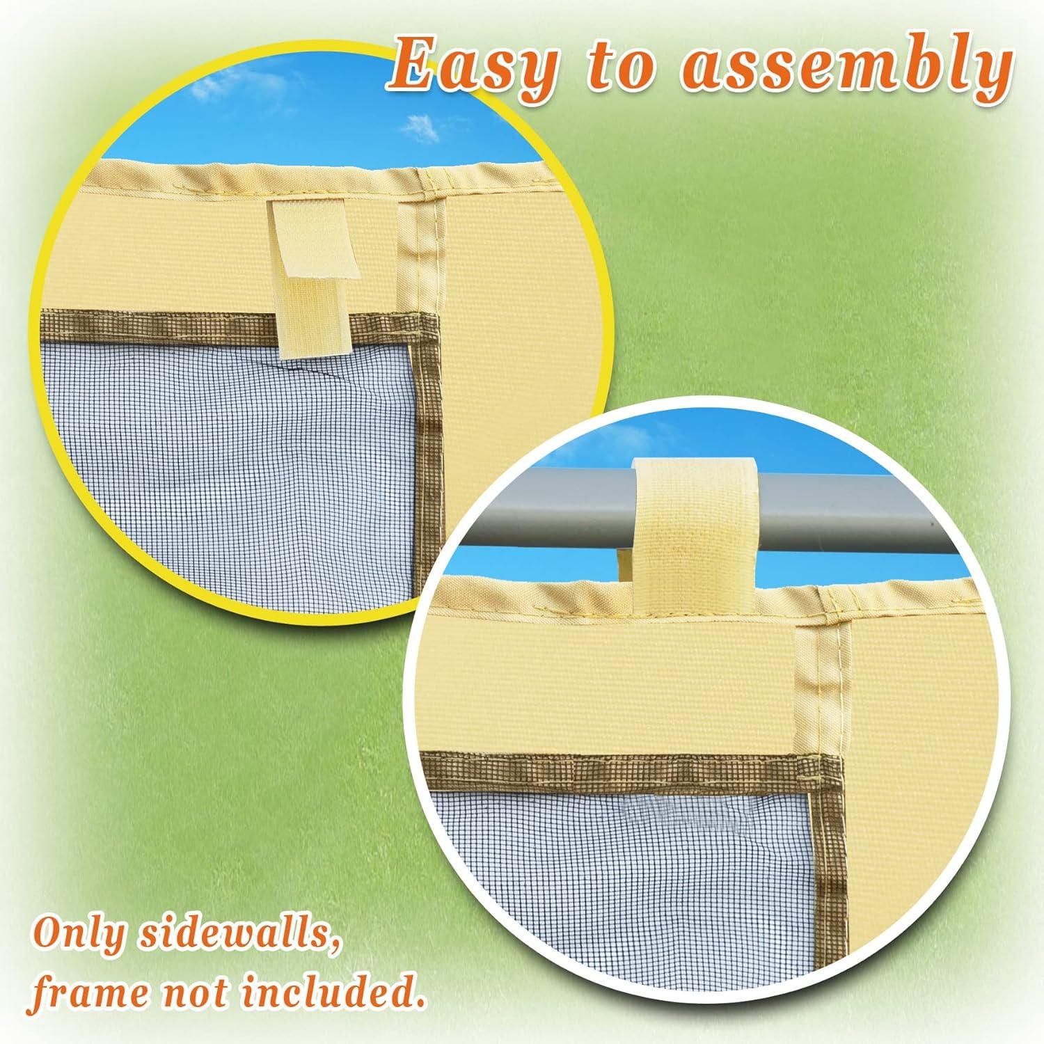 Pared Lateral de Malla Strong Camel 2.44m x 2.44m Beige