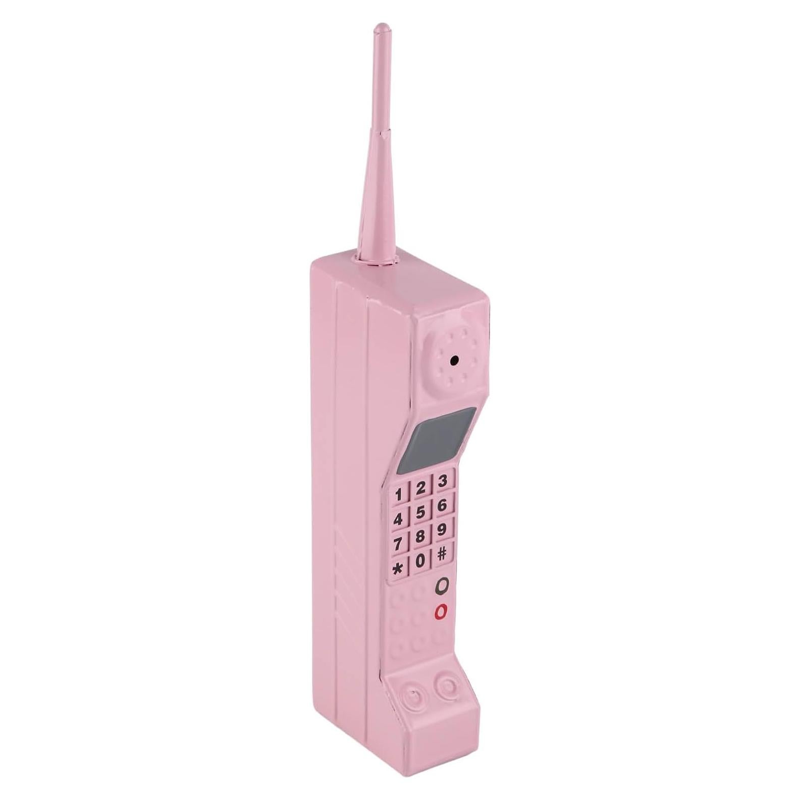 Prop de Teléfono Retro de Ladrillo WALFRONT 32 cm Hierro Rosa