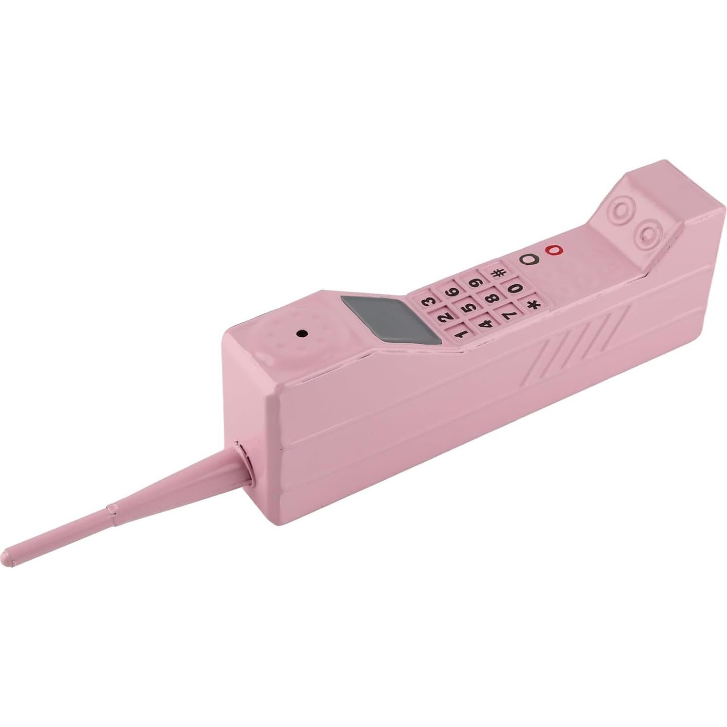 Prop de Teléfono Retro de Ladrillo WALFRONT 32 cm Hierro Rosa