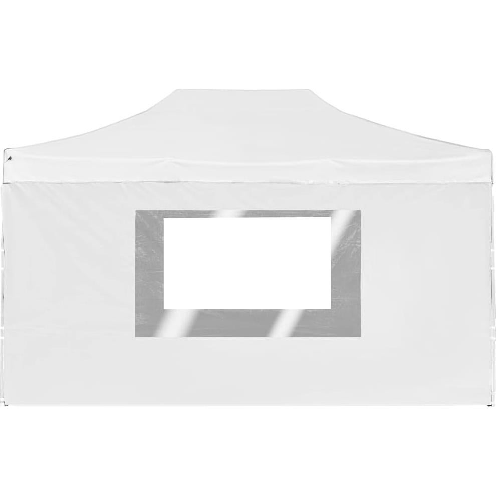 Carpa de Fiesta Plegable YELWHI 4.3x3m Blanca con Paneles