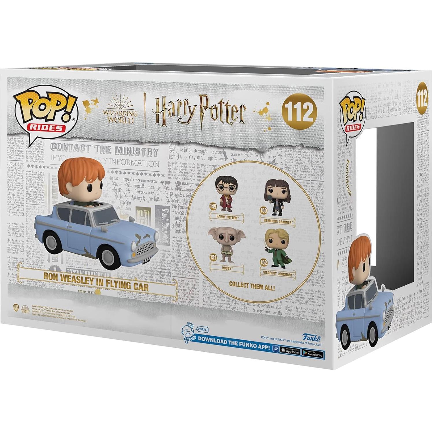 Funko Pop! Harry Potter Ron Weasley Coche Volador 9.5 cm