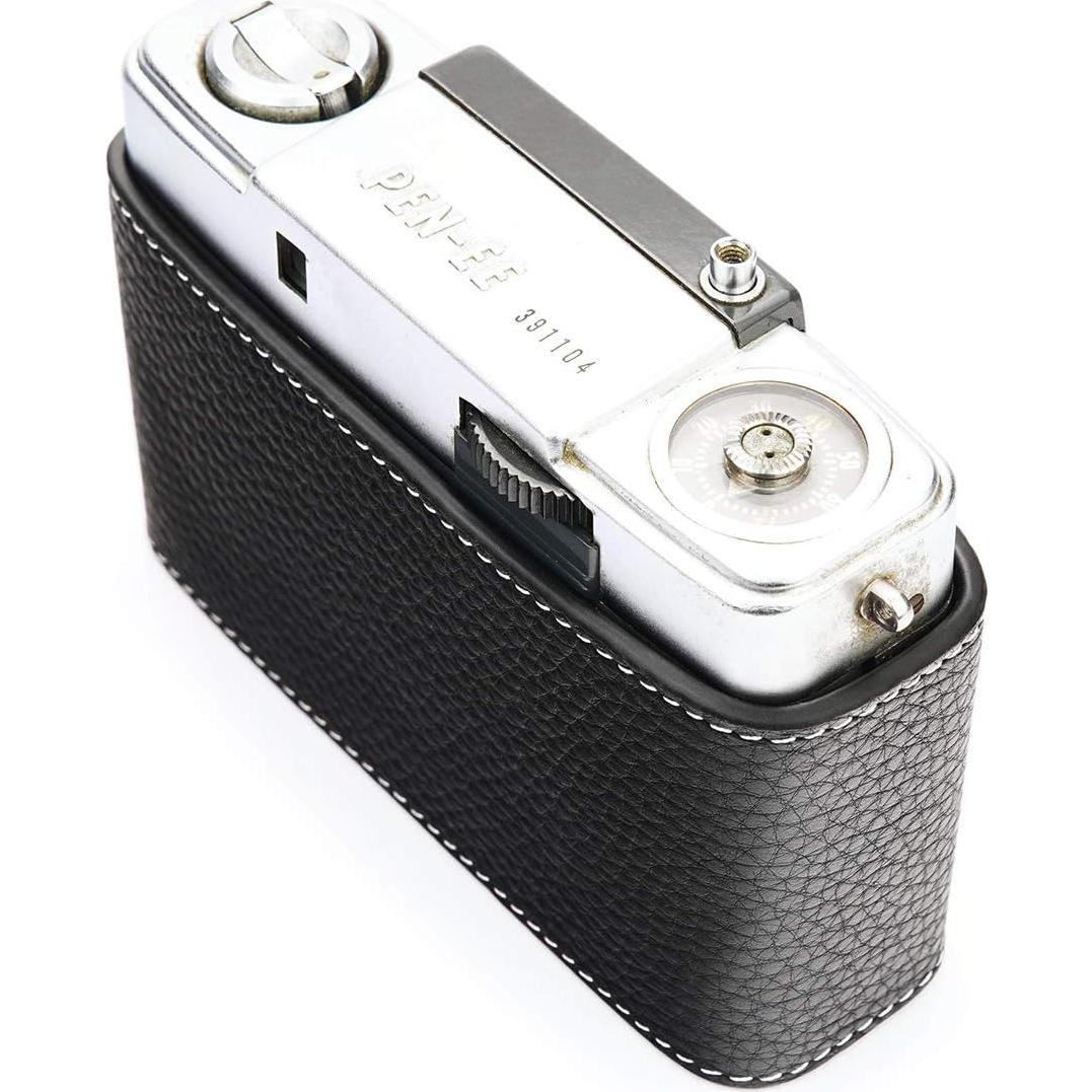 Funda de cámara BolinUS para Olympus PEN-EE de cuero negro