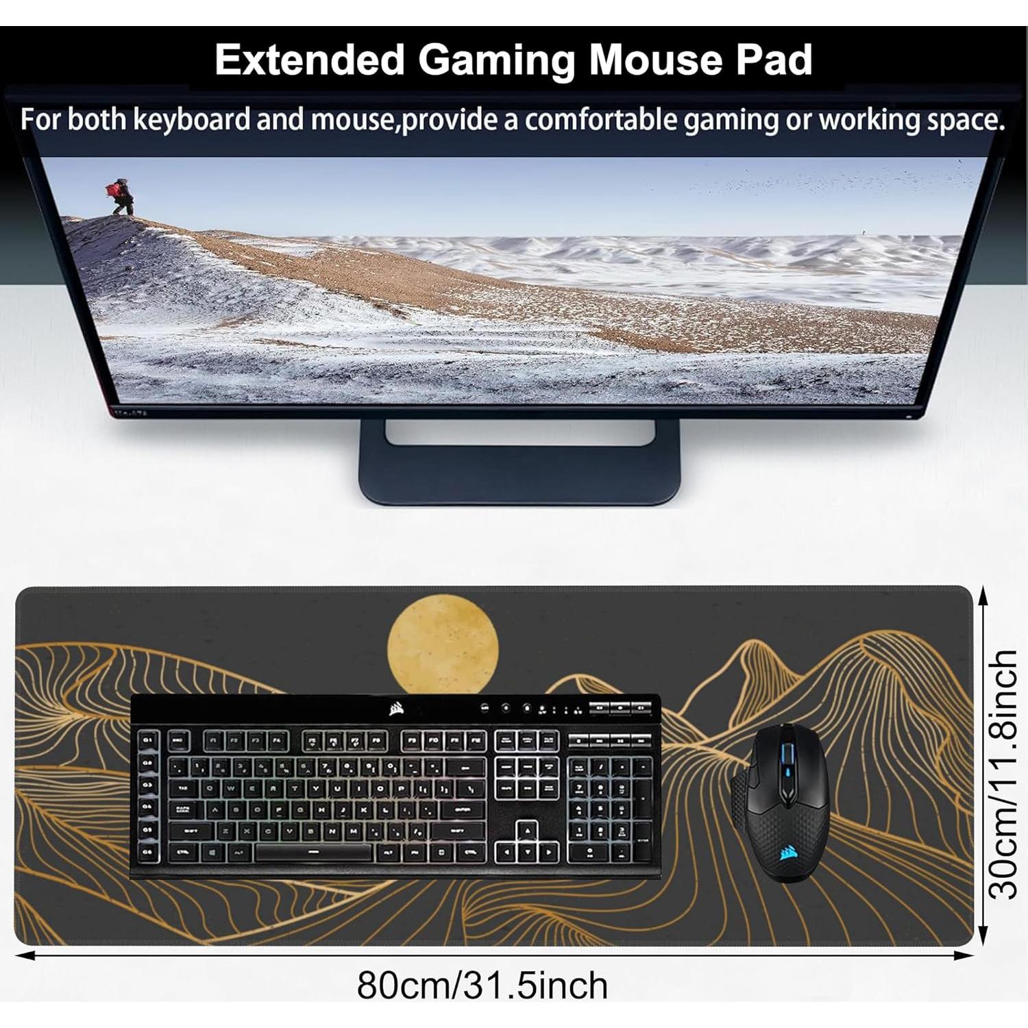 Alfombrilla de Escritorio Grande NIYLYNSYN 80x30 cm Antideslizante