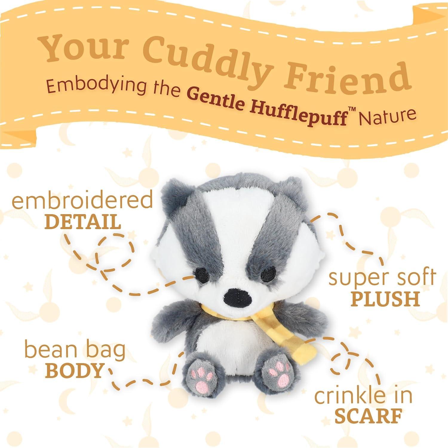 Peluche Tejón Hufflepuff Kids Preferred 15 cm con Bufanda