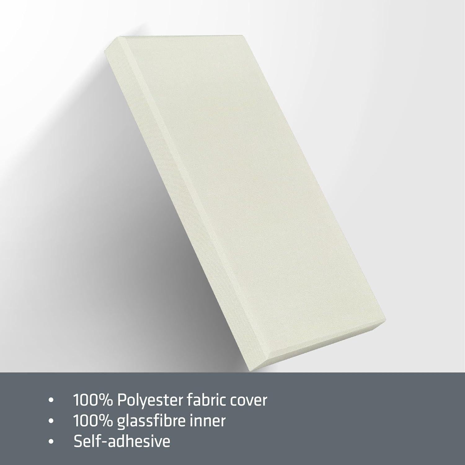 Panel Acústico de Fibra de Vidrio Beige 60x30 cm - 4 Piezas