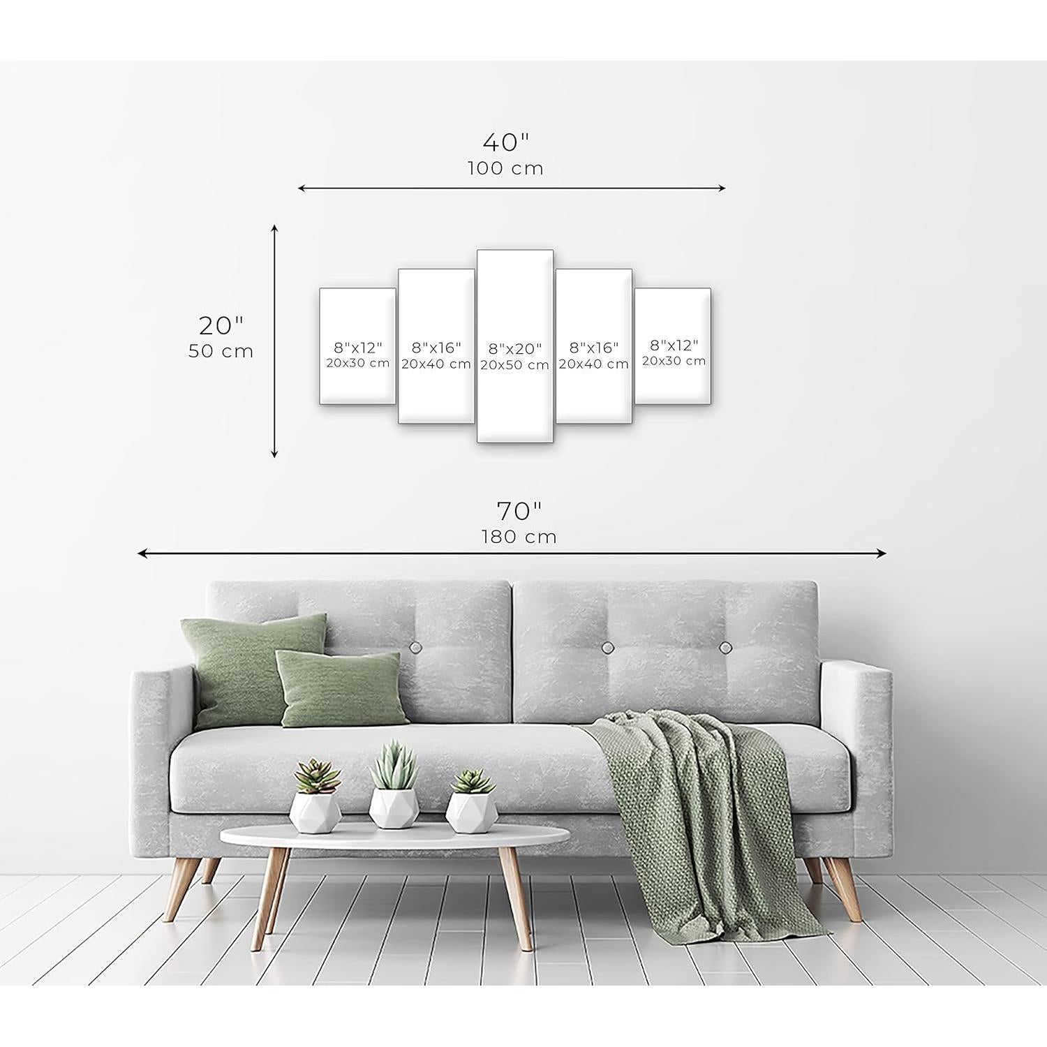 Lienzo Acústico Artgeist 100x50 cm 5 Piezas Naturaleza