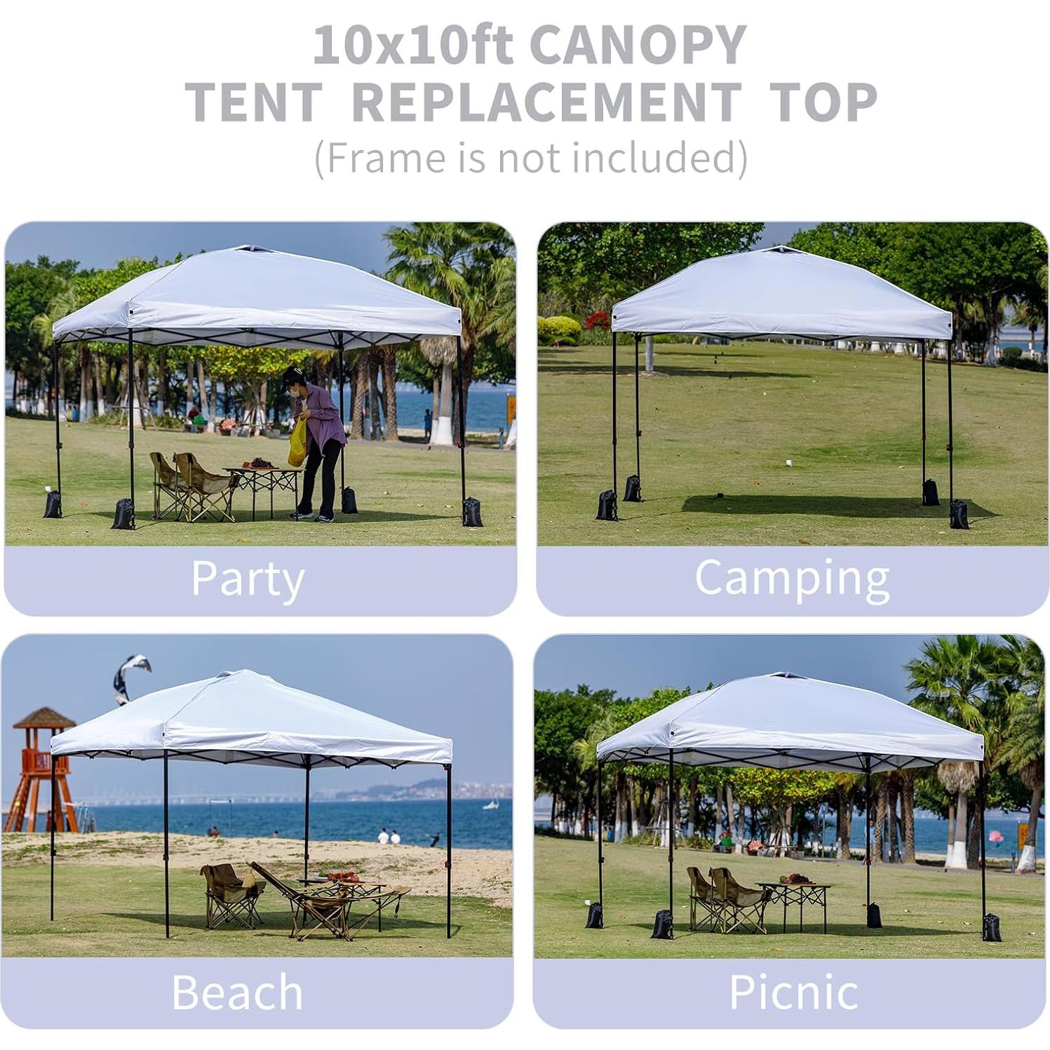 Cubierta de Toldos 3x3m MOQI Impermeable Tela Oxford 150D