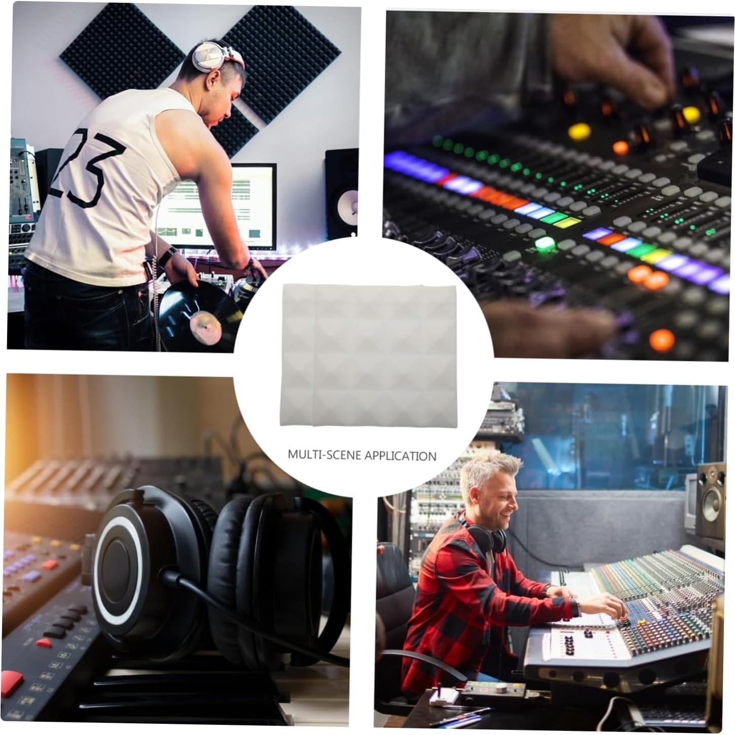 Paneles Acústicos ERINGOGO 12 Pcs 25x25x5cm Aislamiento Sonoro