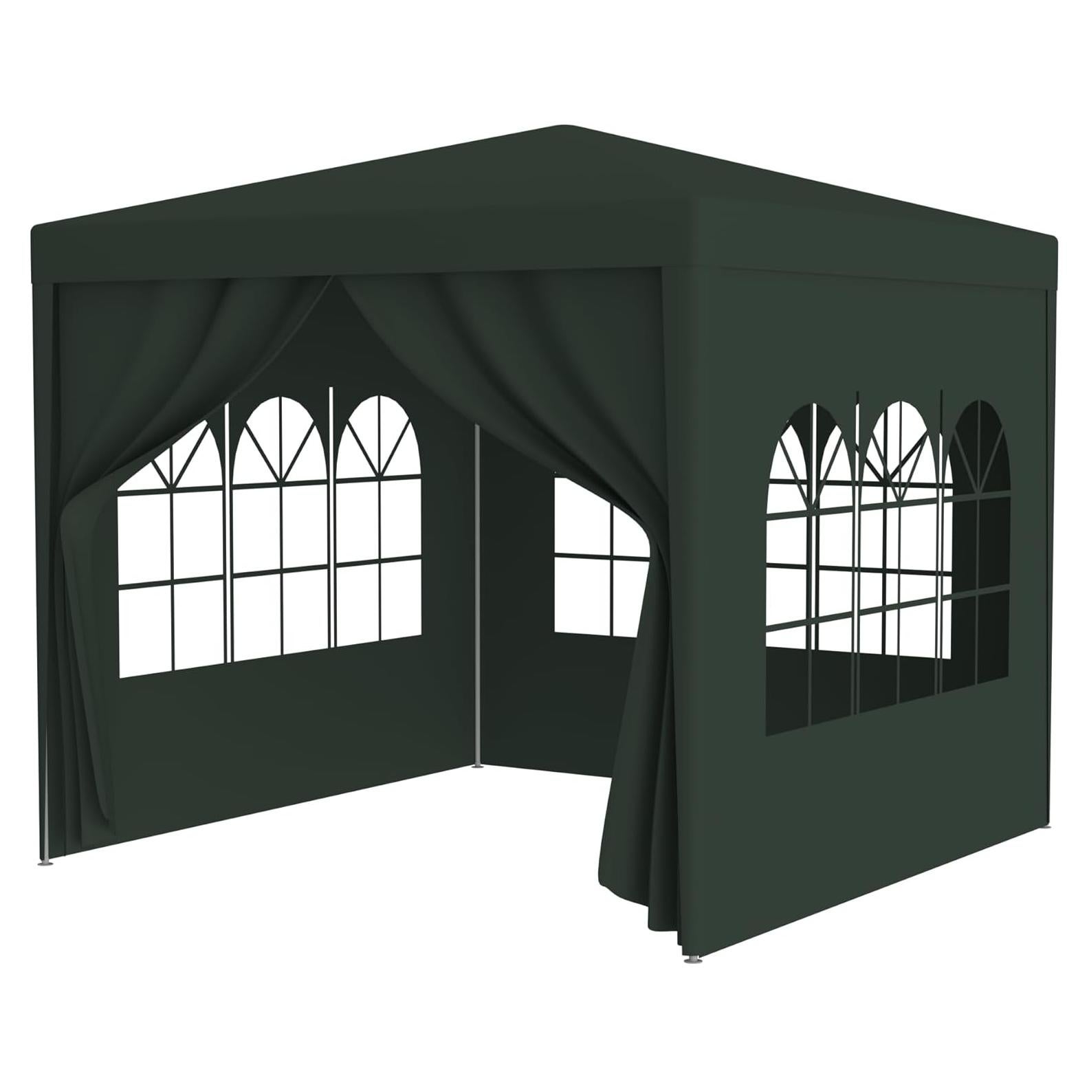 10'x10' Party Tent, Commercial Gazebo Tent, with 4 Removable Walls, Windows, Zipper Door, Portable Canopy Tent for Outdoor Event, Wedding Party, Bench