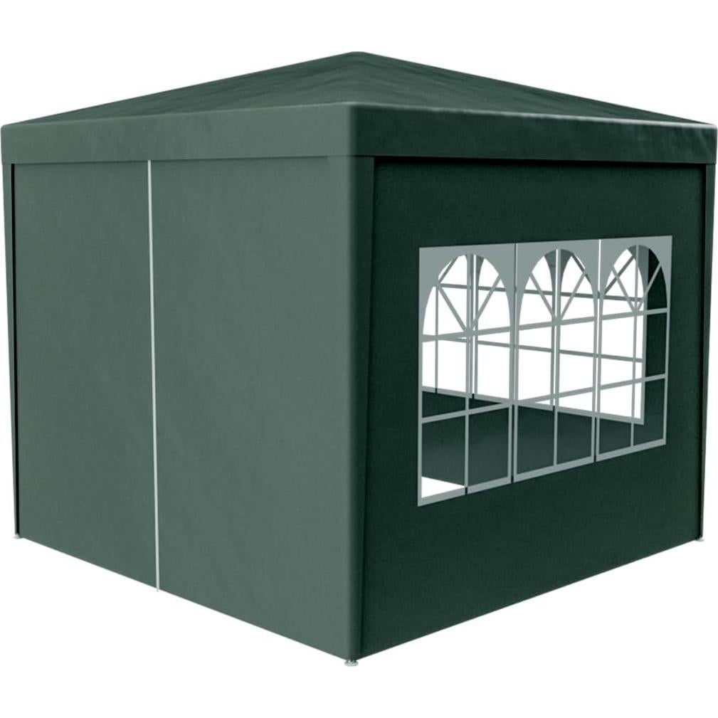 10'x10' Party Tent, Commercial Gazebo Tent, with 4 Removable Walls, Windows, Zipper Door, Portable Canopy Tent for Outdoor Event, Wedding Party, Bench