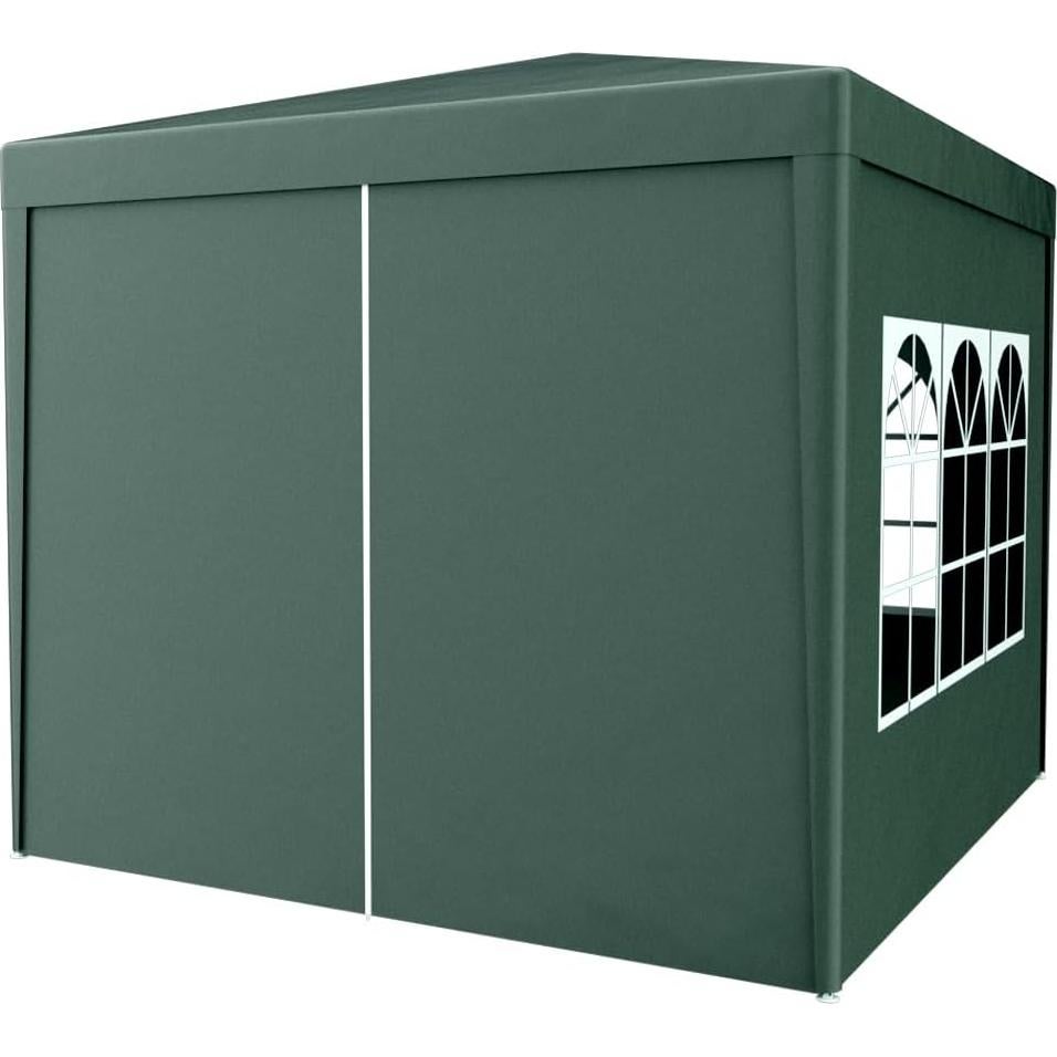 10'x10' Party Tent, Commercial Gazebo Tent, with 4 Removable Walls, Windows, Zipper Door, Portable Canopy Tent for Outdoor Event, Wedding Party, Bench