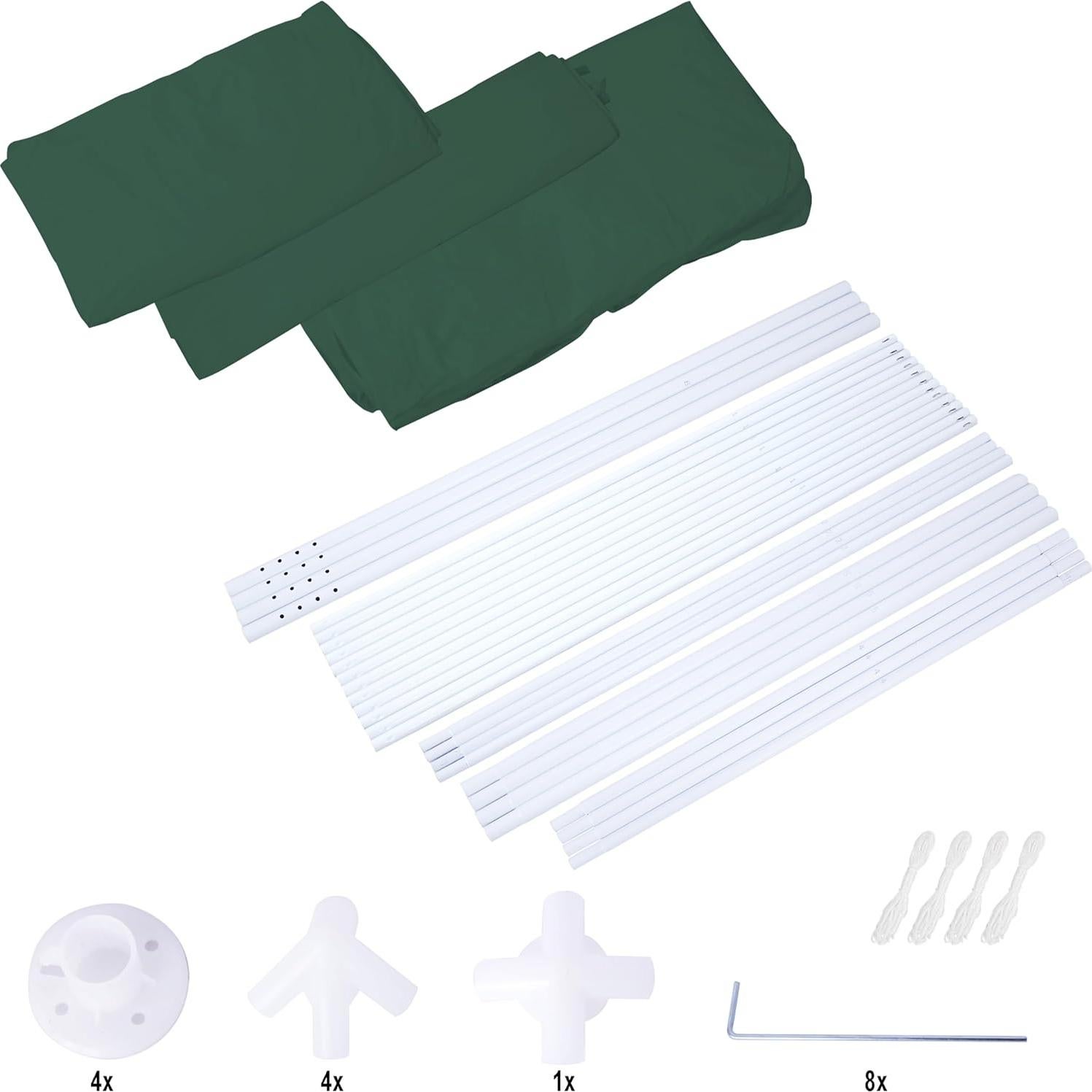 10'x10' Party Tent, Commercial Gazebo Tent, with 4 Removable Walls, Windows, Zipper Door, Portable Canopy Tent for Outdoor Event, Wedding Party, Bench