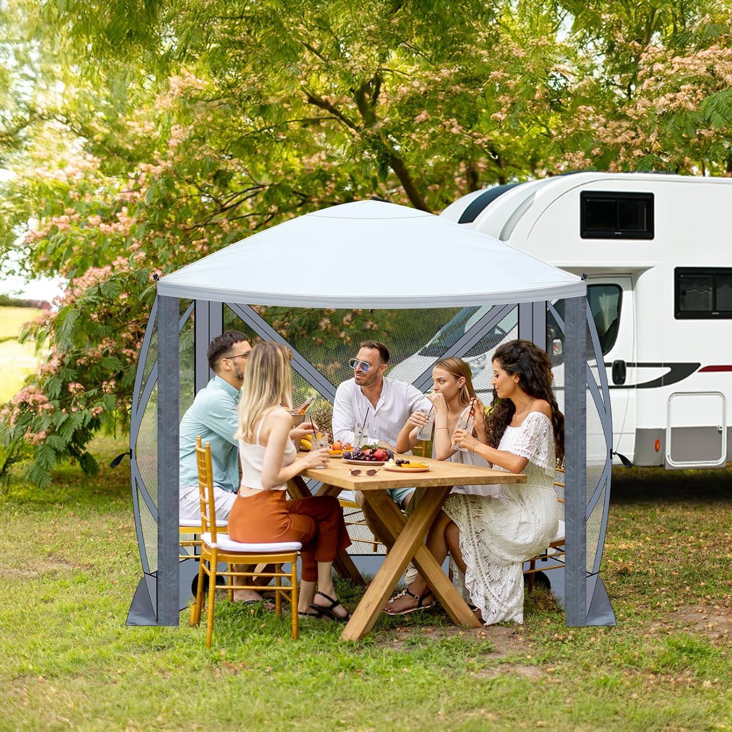 Carpa Gazebo Plegable VINGLI 2.13x2.13m con Mosquitera