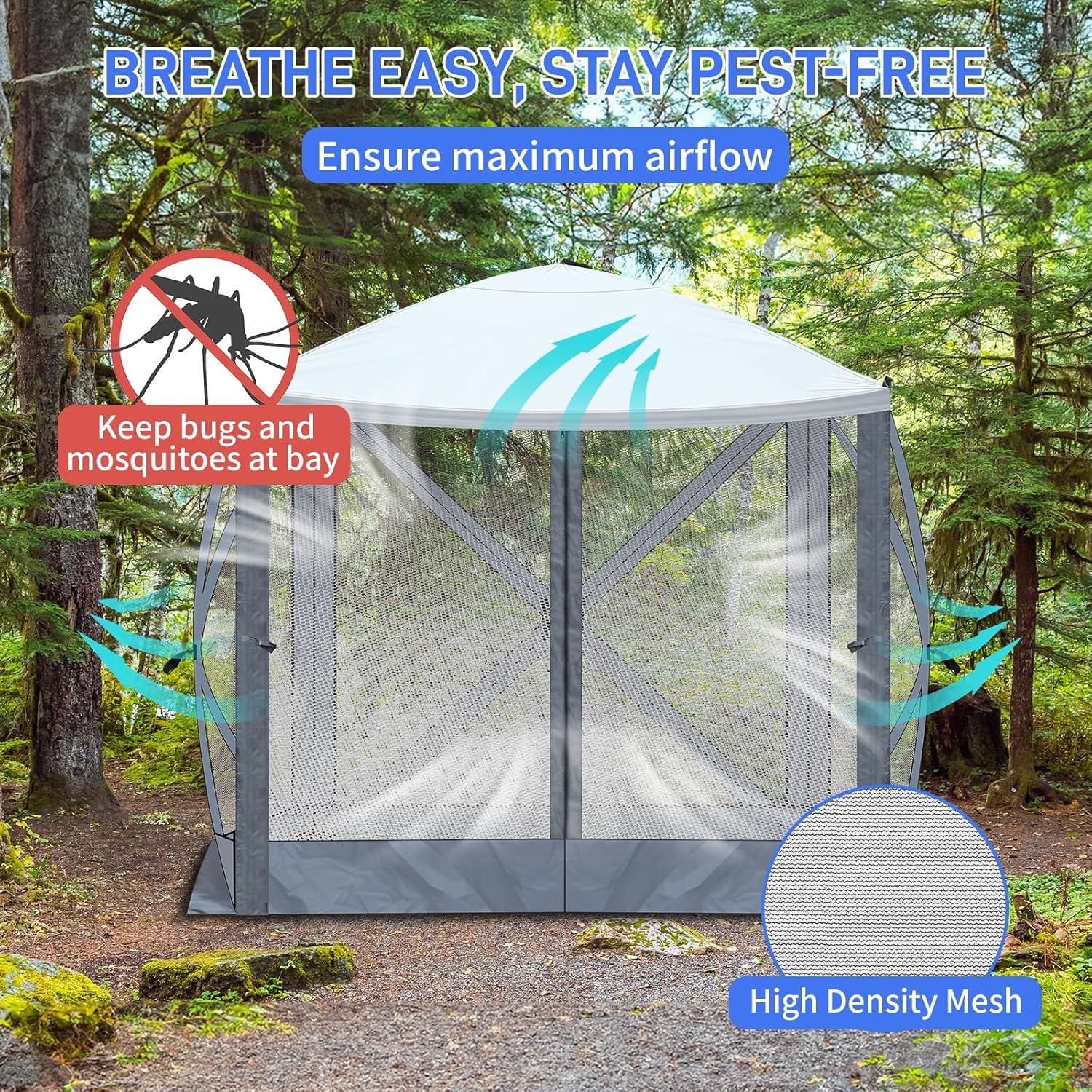 Carpa Gazebo Plegable VINGLI 2.13x2.13m con Mosquitera