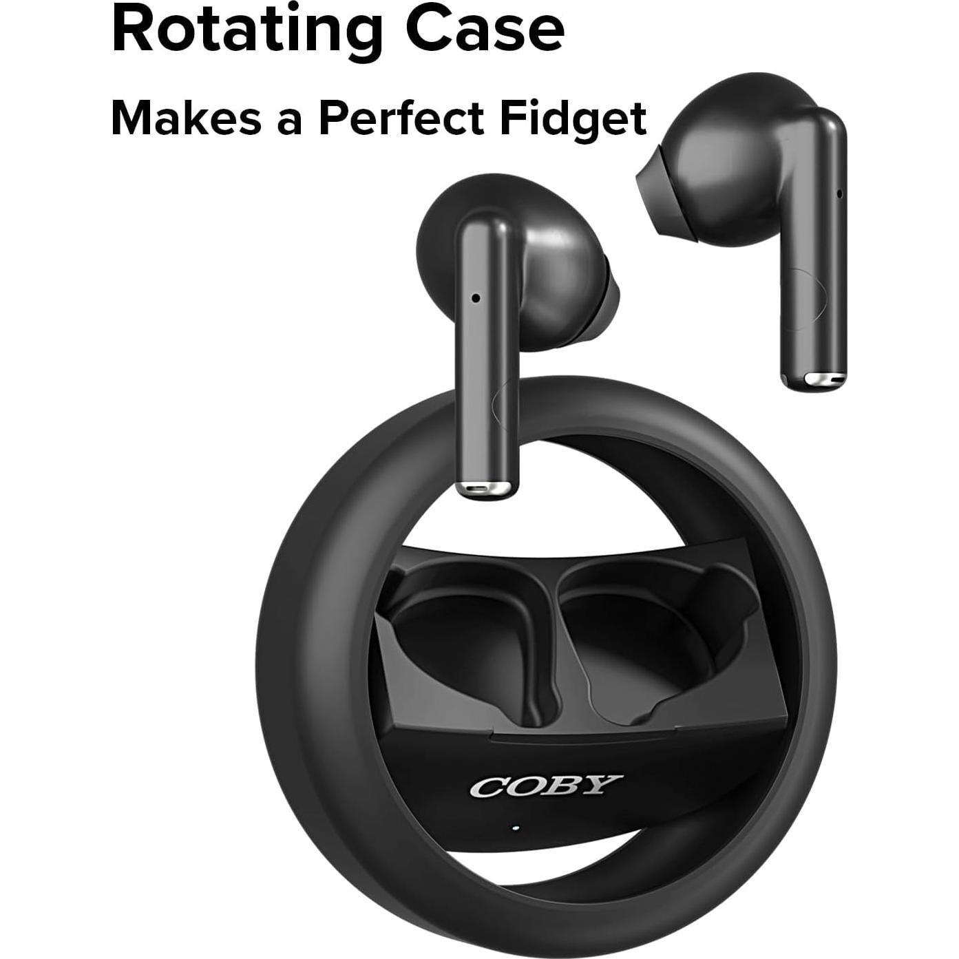Auriculares Inalámbricos COBY Fidget Spinner Bluetooth 8H Negro