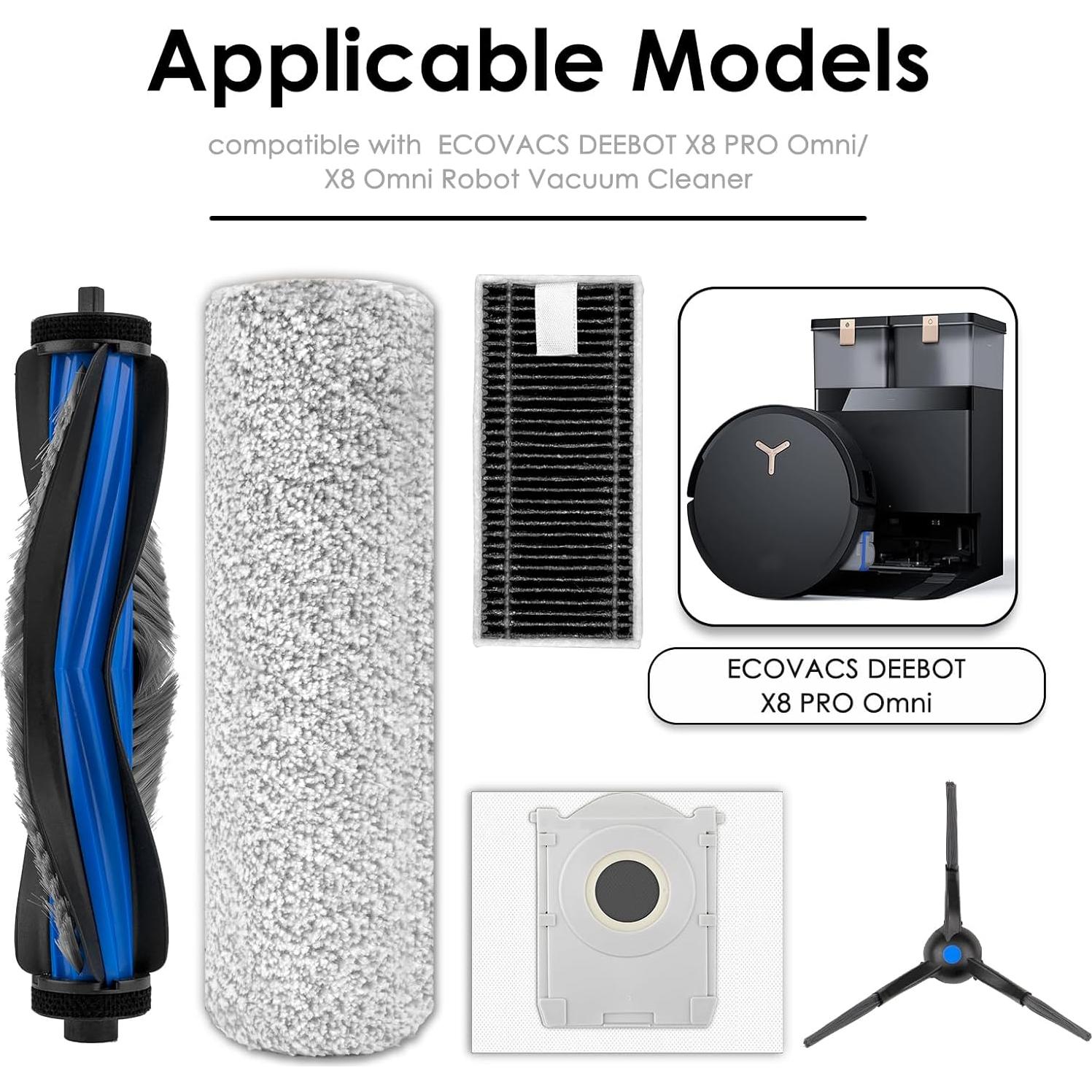 Kit de Accesorios BRUVISH 13 Piezas para ECOVACS DEEBOT X8 Pro Omni