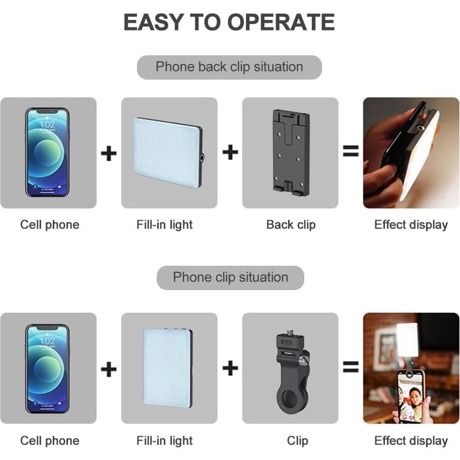 Lámpara LED Bi-Color HUNYA CL-V11R 5W RGB Portátil 2500K-9000K