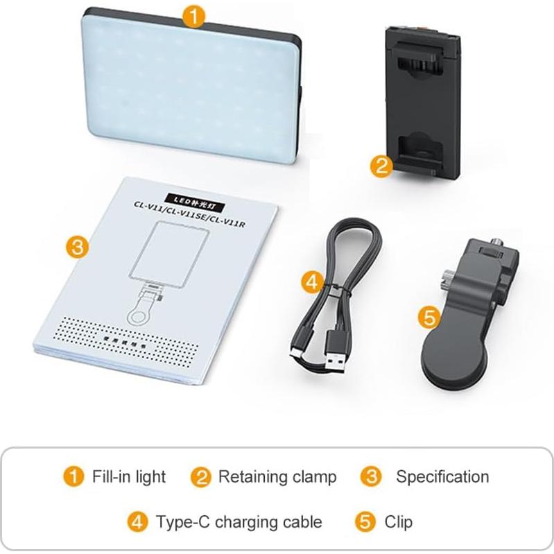 Lámpara LED Bi-Color HUNYA CL-V11R 5W RGB Portátil 2500K-9000K