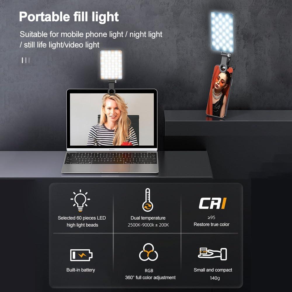 Lámpara LED Bi-Color HUNYA CL-V11R 5W RGB Portátil 2500K-9000K