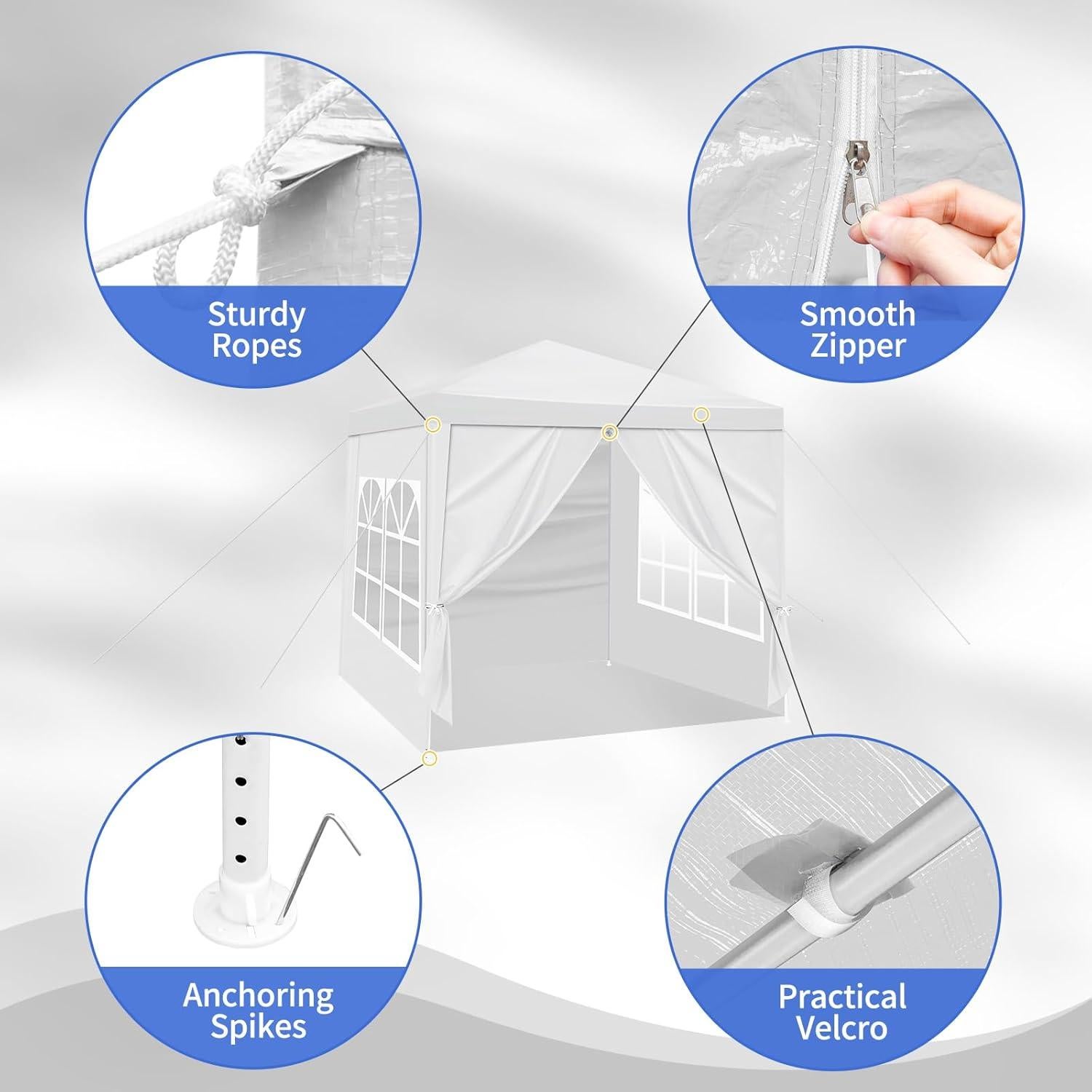Carpa portátil WEI WEI GLOBAL 3x3m impermeable blanca