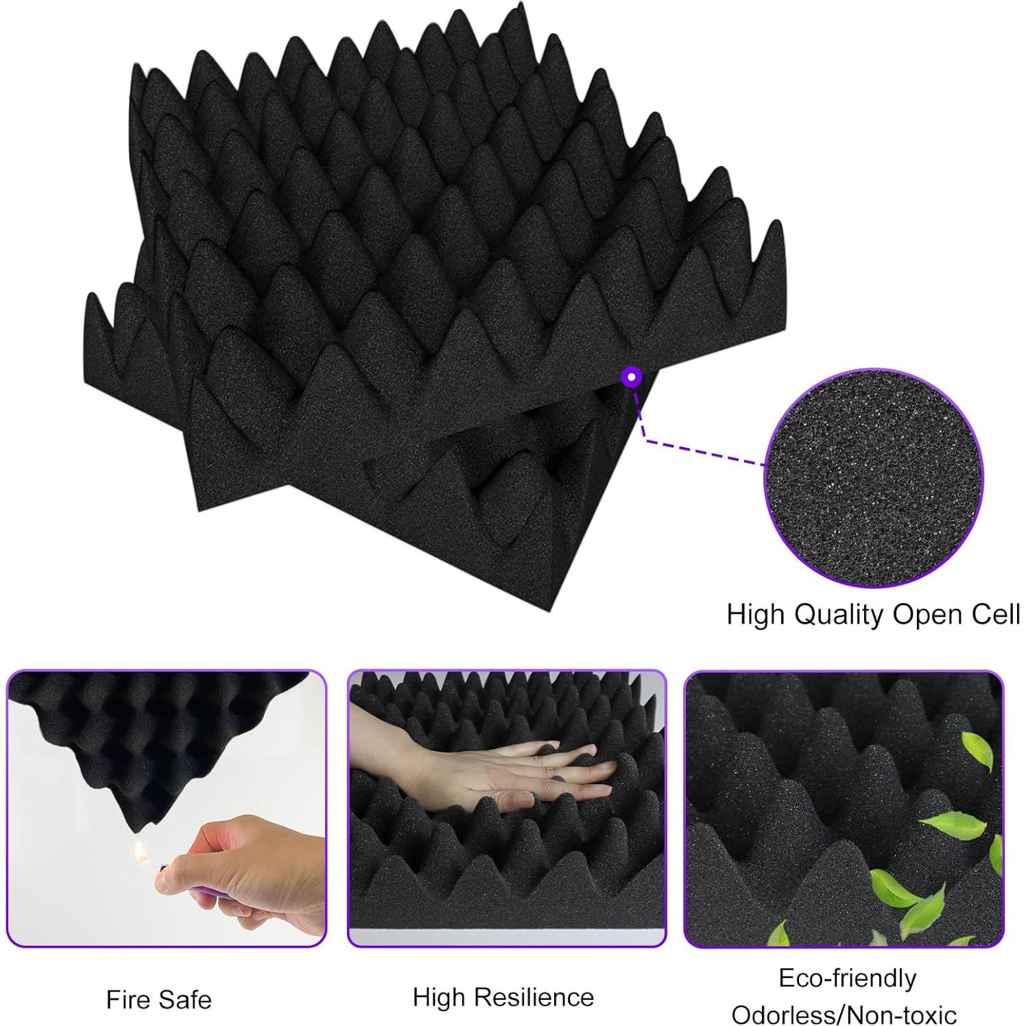 Paneles Acústicos TroyStudio 12 Pcs 30x30 cm Tipo Huevo