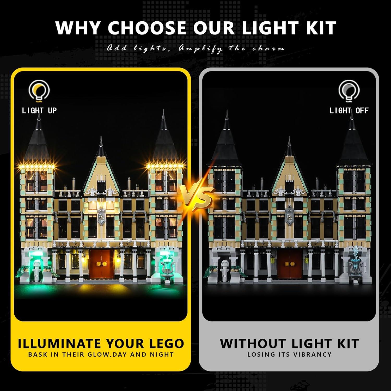 Kit de Luz BOOZUU para Lego 76453 Mansión Malfoy LED